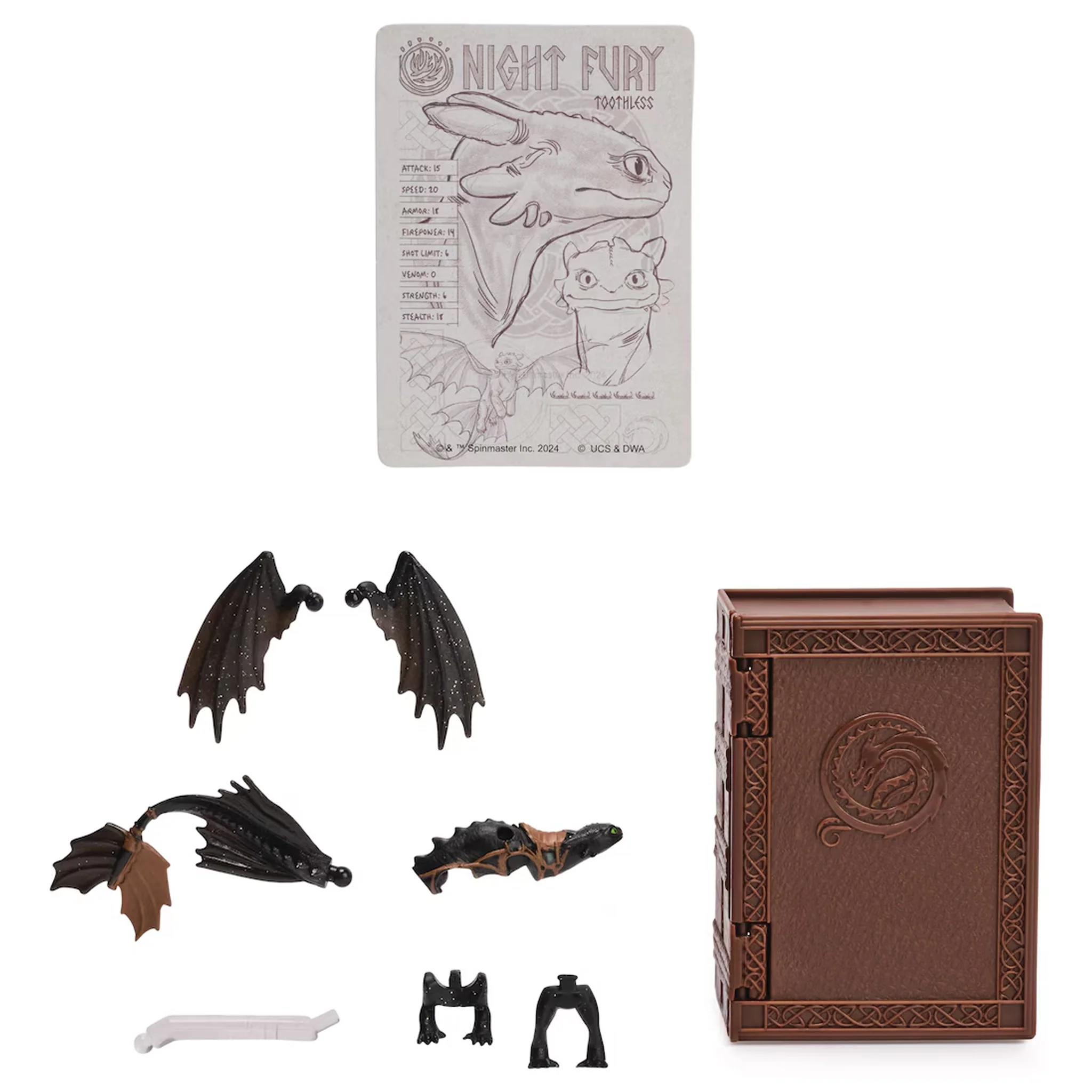 How to Train Your Dragon – World of Berk: Book of Dragons – Toothless with Brown Tail & Glitter - Image 3
