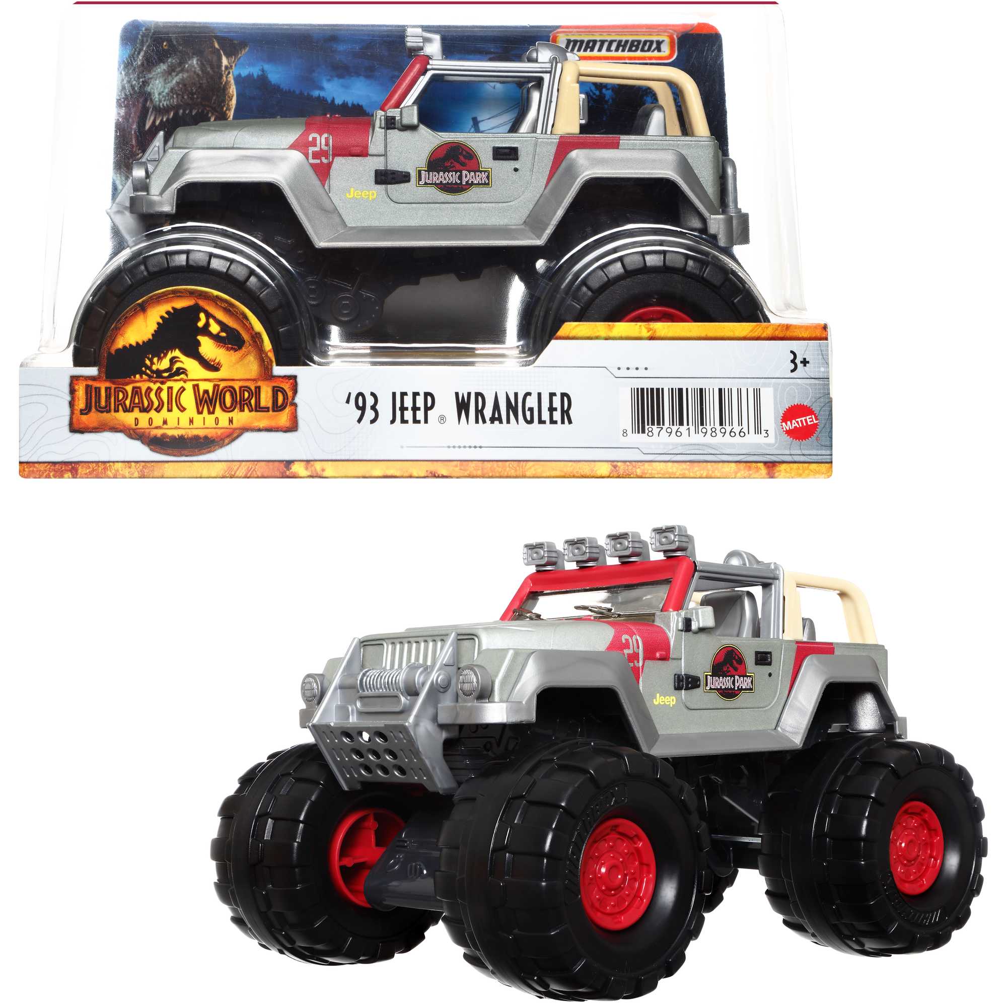 Jurassic World - Matchbox 93 Jeep Wrangler 1:24 Scale Truck - Image 2