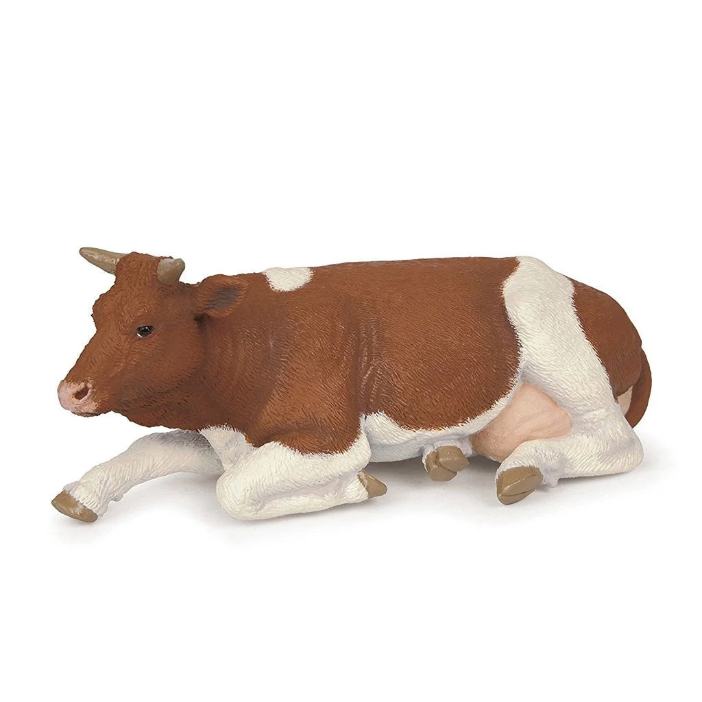Papo Lying Simmental Cow