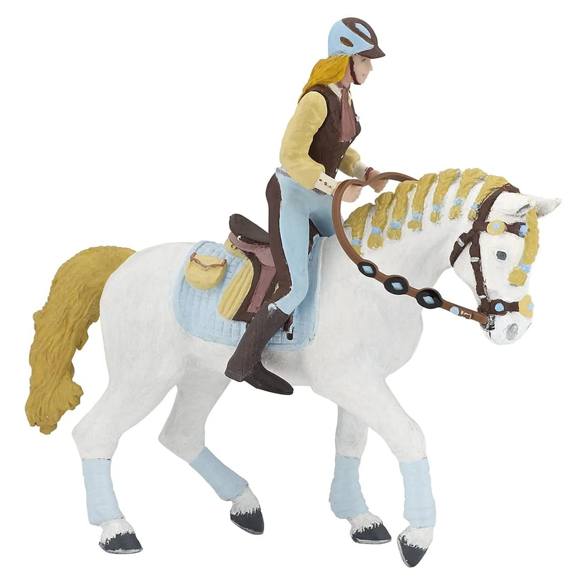 Papo Trendy Riding Womans Horse Blue - Image 2
