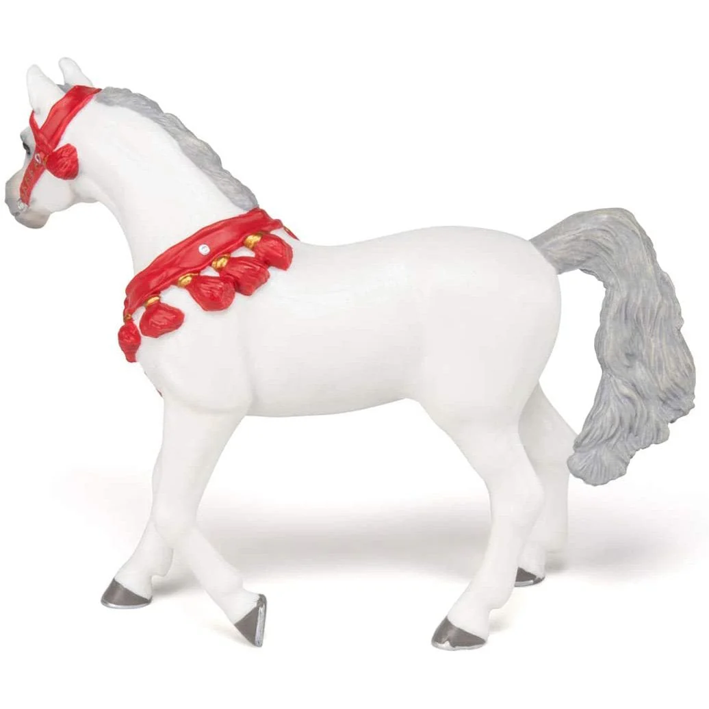 Papo White Arabian Horse in Parade Dress - Image 4