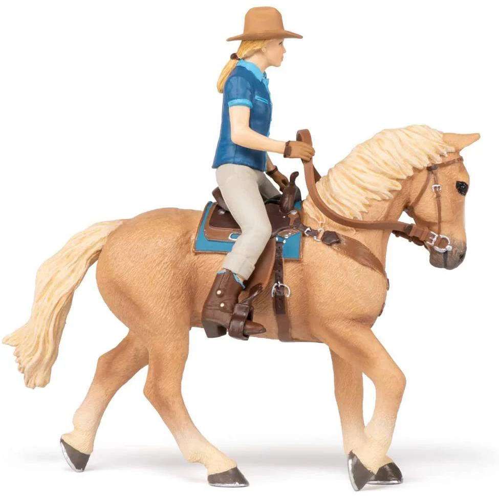 Papo Wild West Horse and Cowgirl - Image 2
