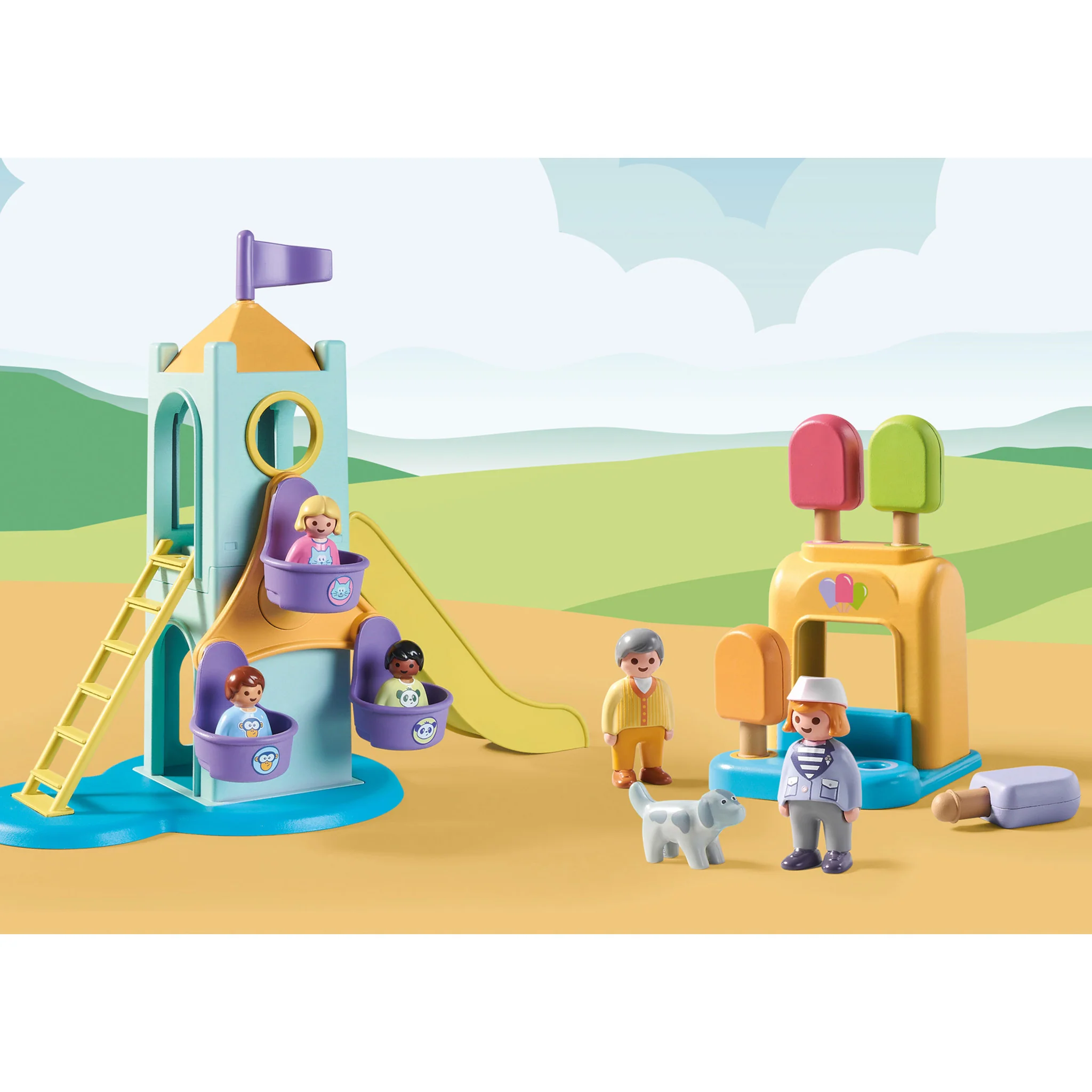 Playmobil 1.2.3 Adventure Tower with Ice cream Booth - Image 6