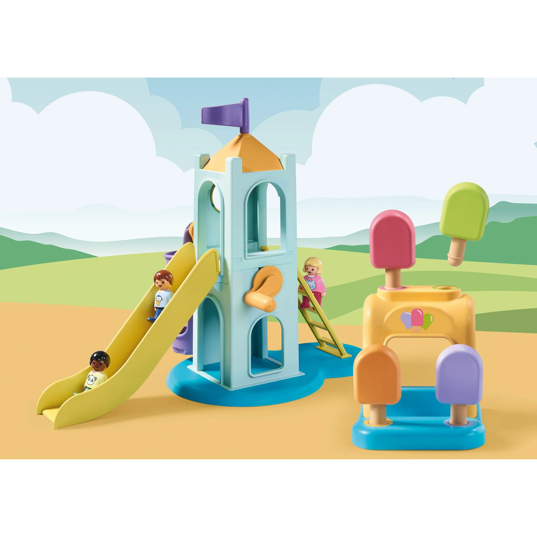 Playmobil 1.2.3 Adventure Tower with Ice cream Booth - Pre Sale - Image 5