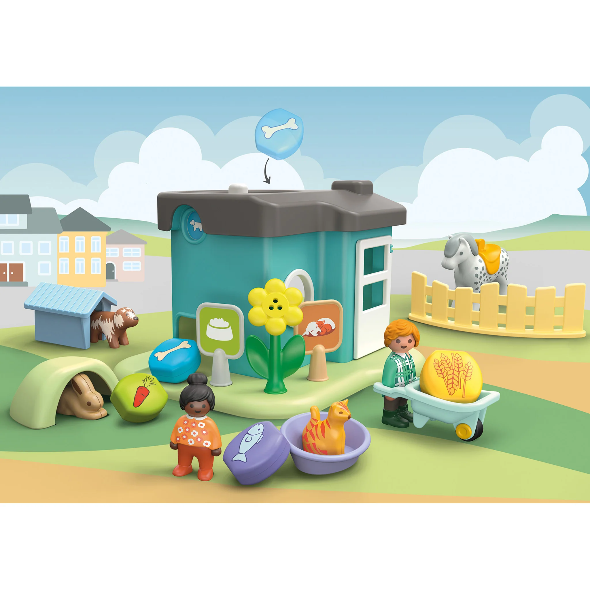 Playmobil 1.2.3. Animal Kennels with Treat Dispenser - Image 2