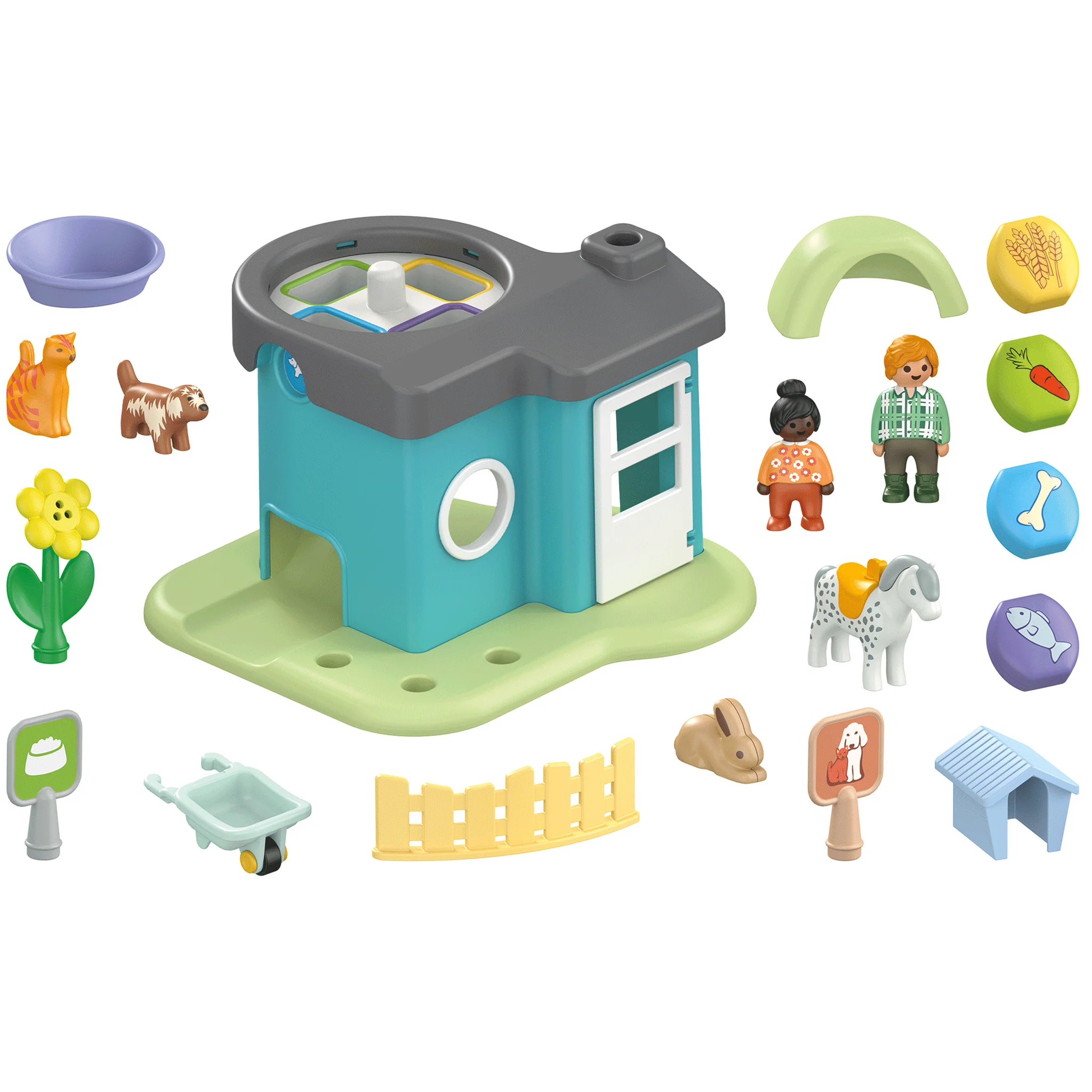 Playmobil 1.2.3. Animal Kennels with Treat Dispenser - Image 9