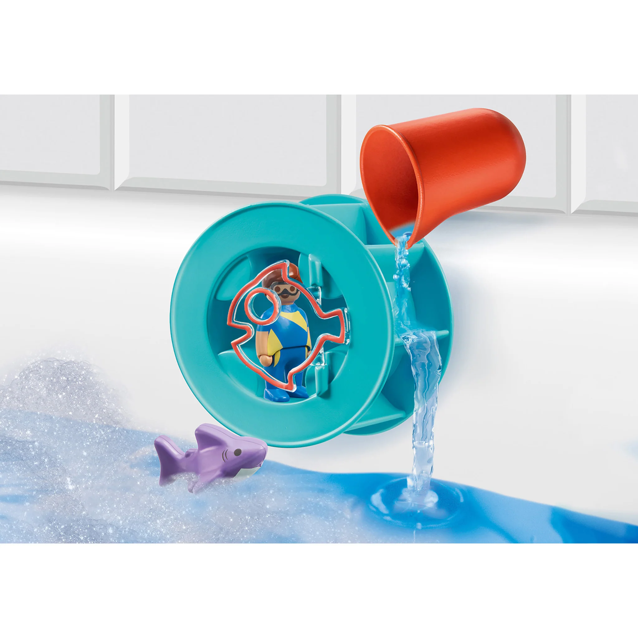 Playmobil 1.2.3. Aqua Water Wheel with Baby Shark - Image 4