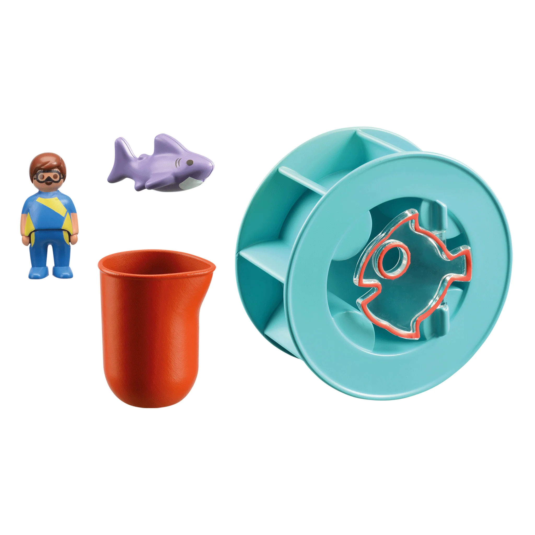 Playmobil 1.2.3. Aqua Water Wheel with Baby Shark - Image 5