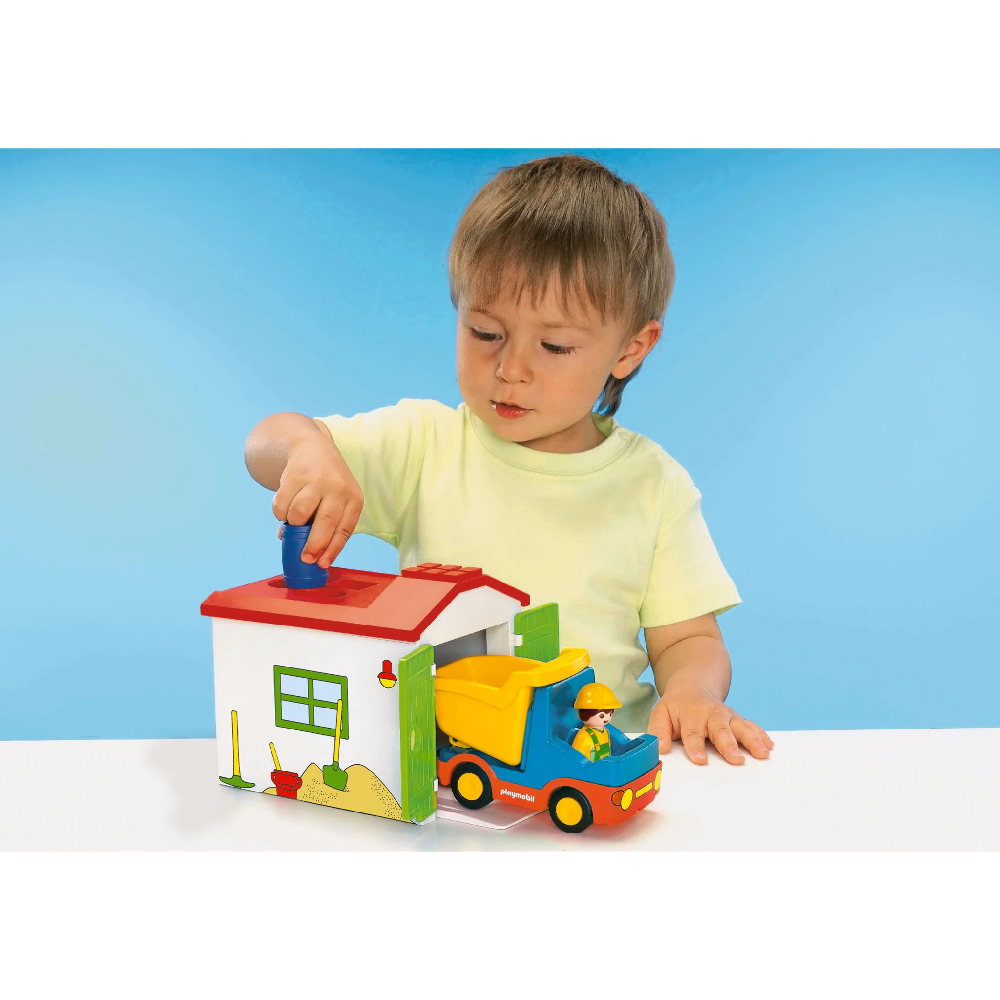 Playmobil 1.2.3 Construction Truck with Garage - Image 2