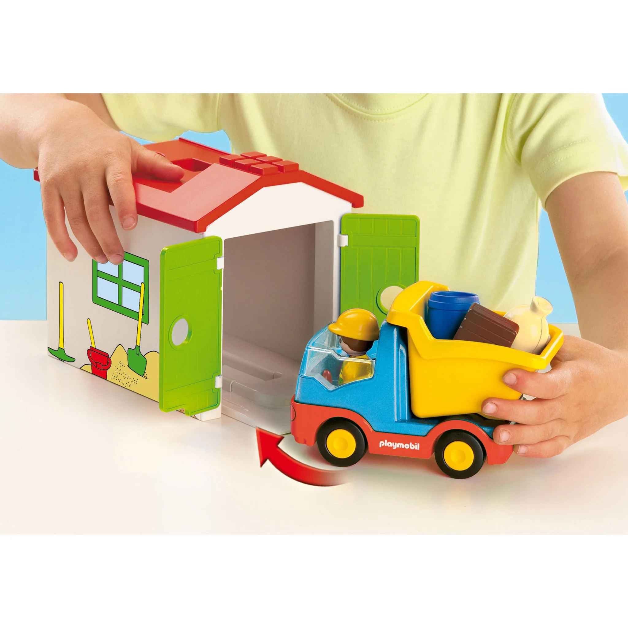 Playmobil 1.2.3 Construction Truck with Garage - Image 3