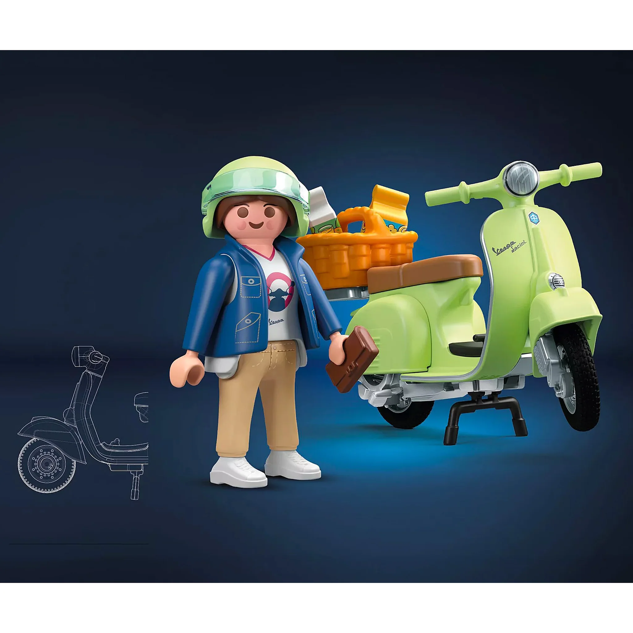 Playmobil 1969 Vespa 150 Sprint Veloce, light green - Image 3