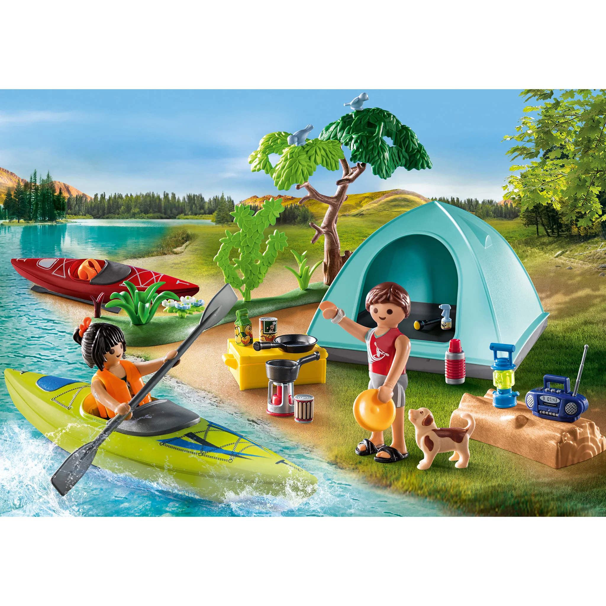 Playmobil Camping with Campfire - Image 2