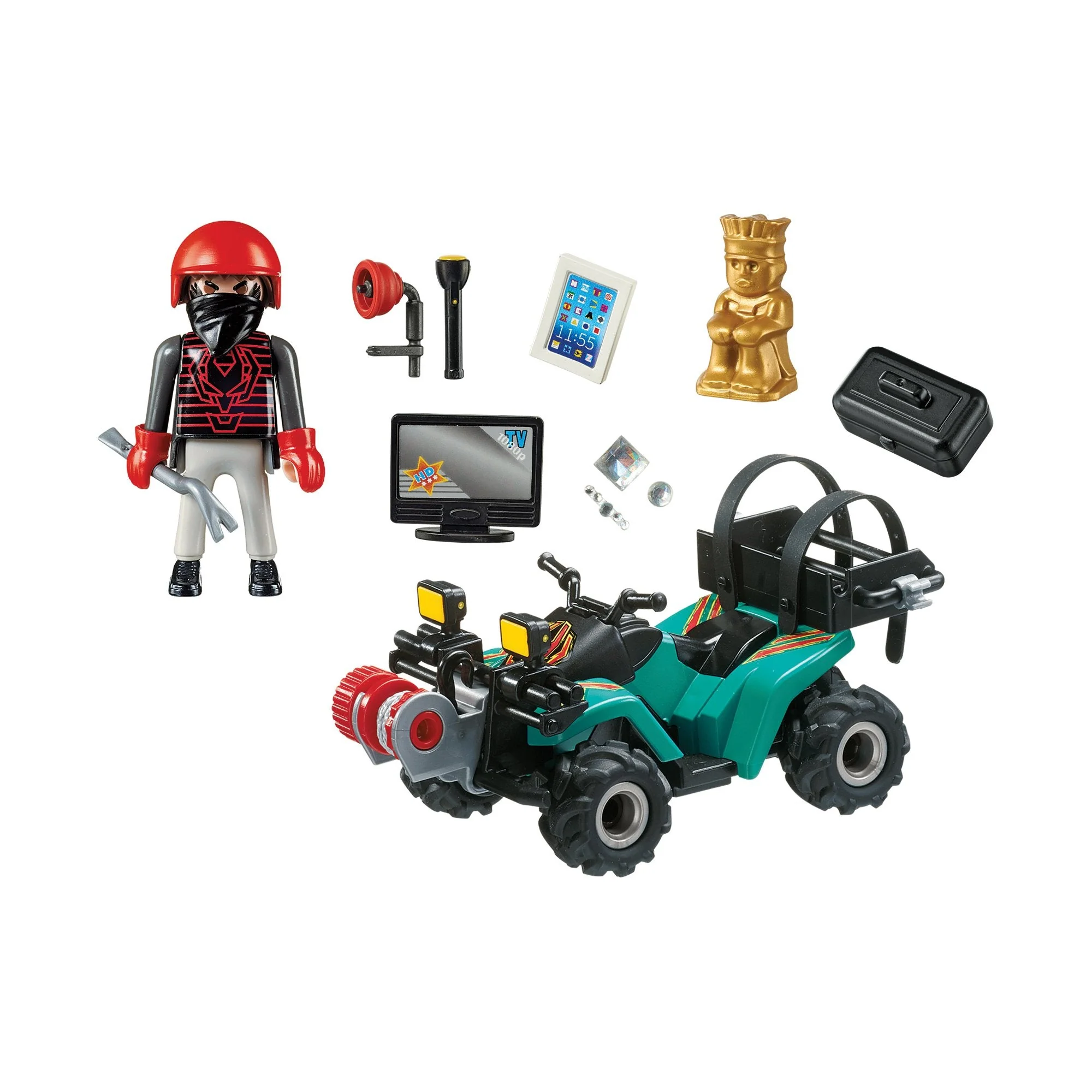 Playmobil City Action Robber's Quad with Loot - Image 2