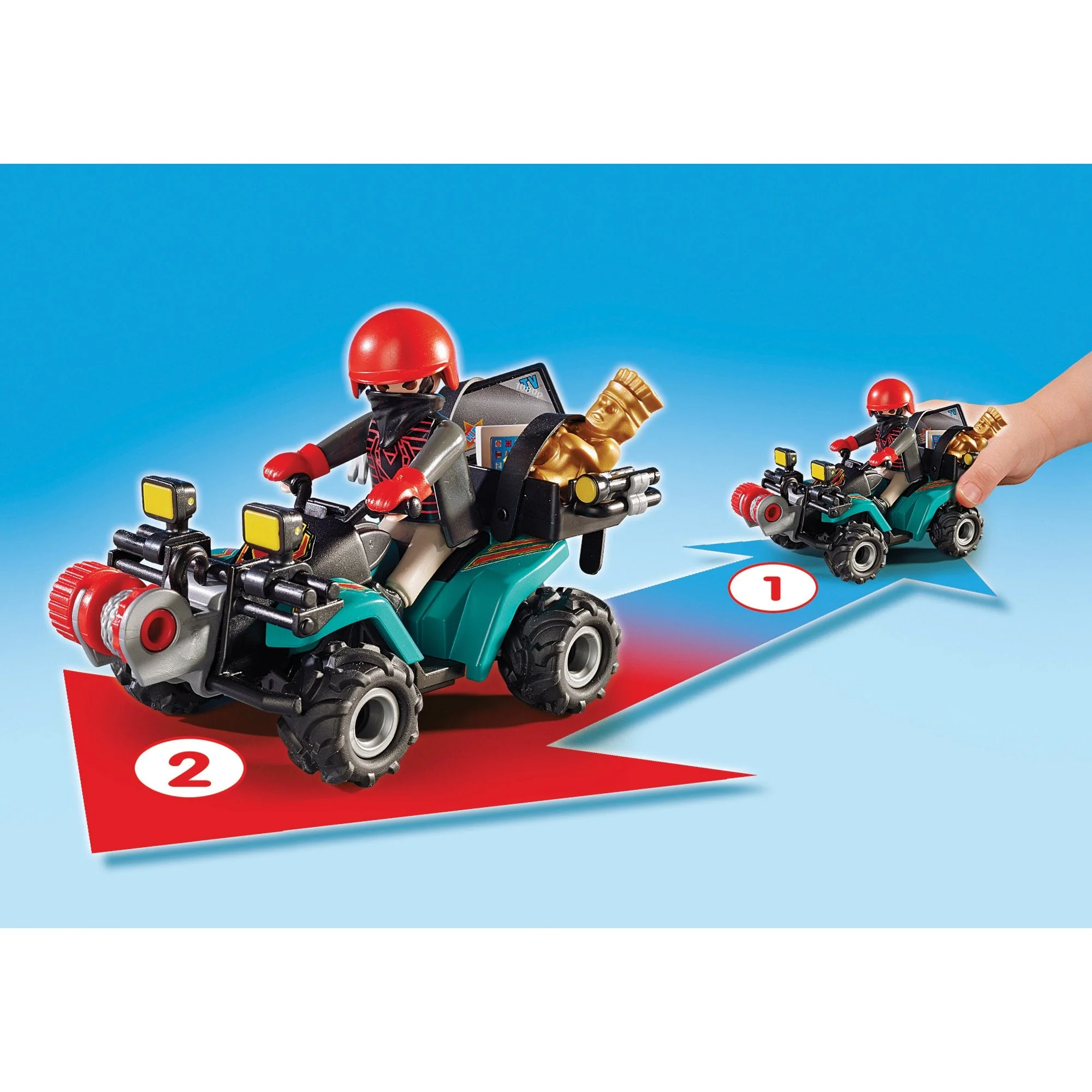 Playmobil City Action Robber's Quad with Loot - Image 3