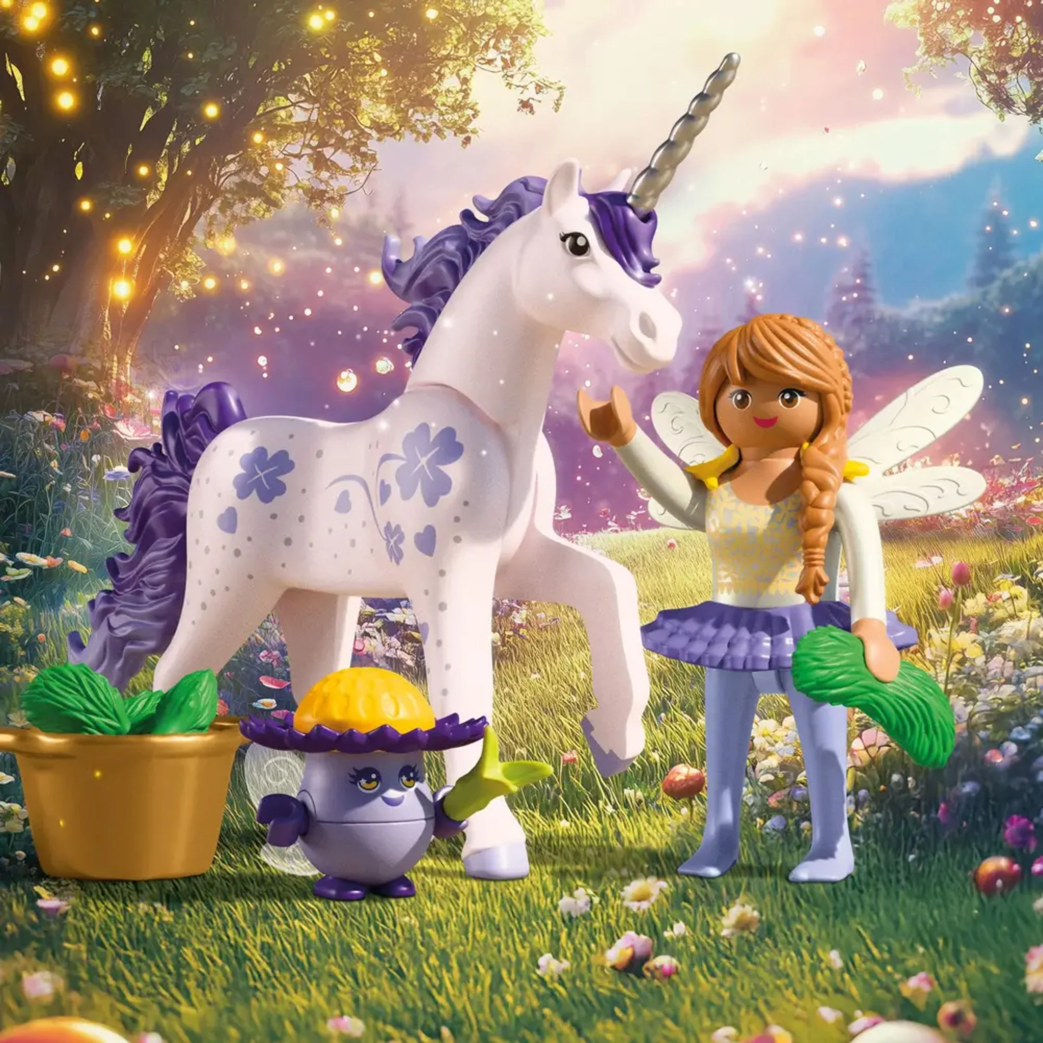 Playmobil Collectible Unicorn Lucky Lavender with Fairy - Image 2