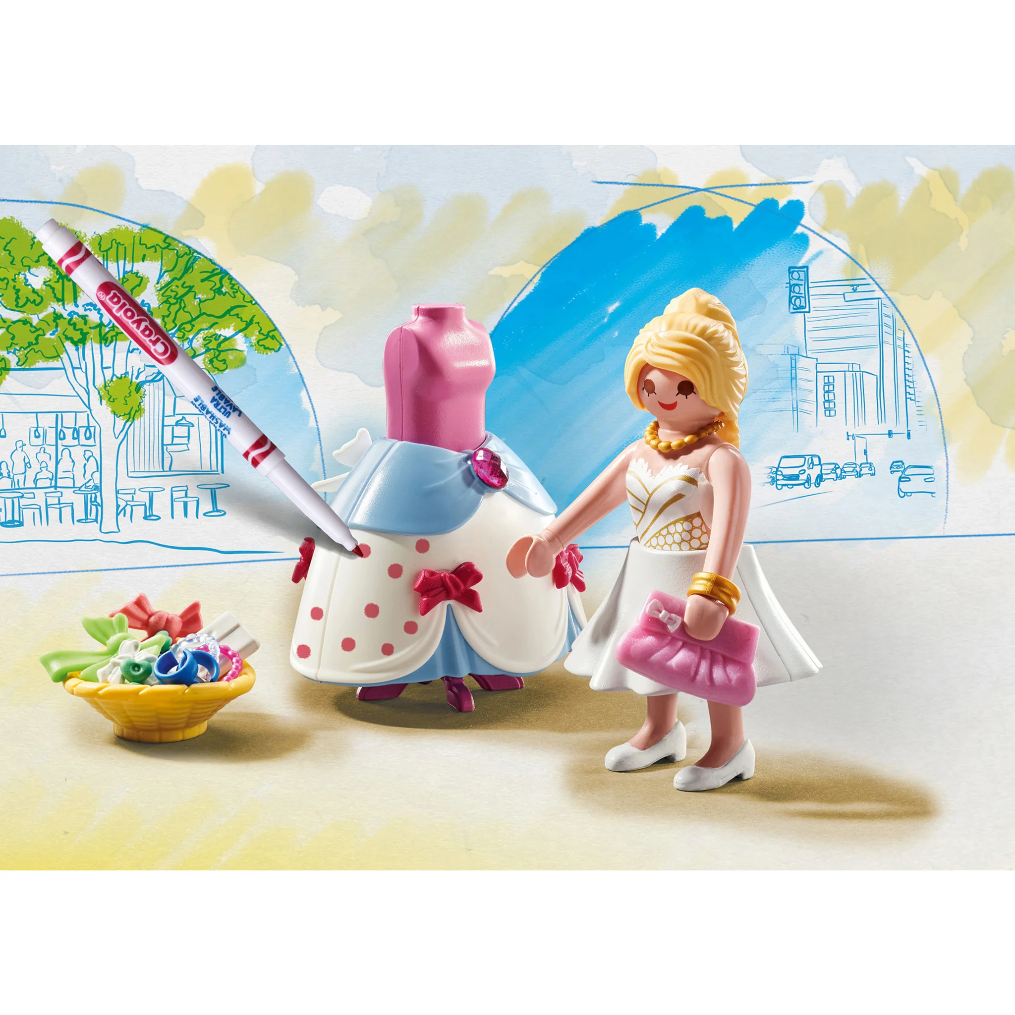 Playmobil Crayola Colour Fashion Dress - Image 3