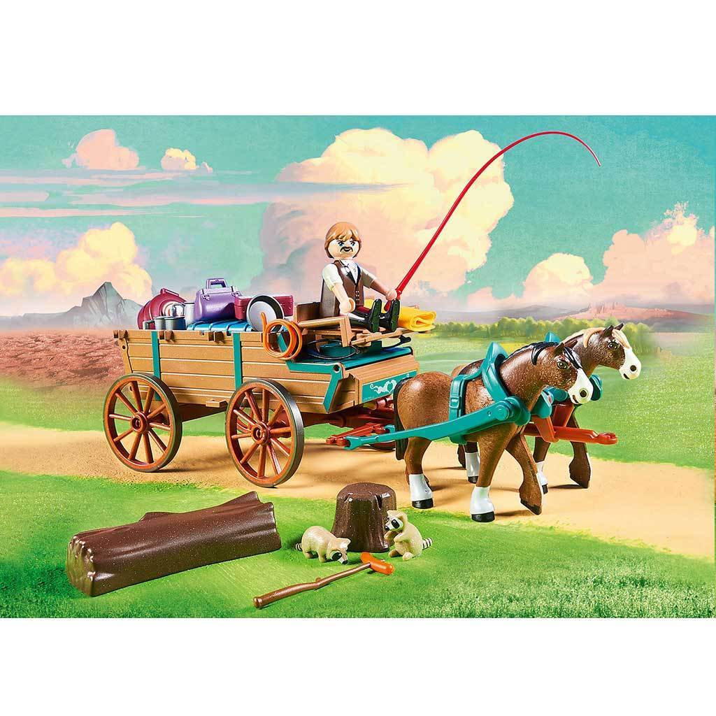 Playmobil DreamWorks Spirit Riding Free Lucky's Dad and Wagon - Image 3