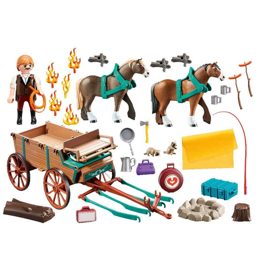 Playmobil DreamWorks Spirit Riding Free Lucky's Dad and Wagon - Image 6