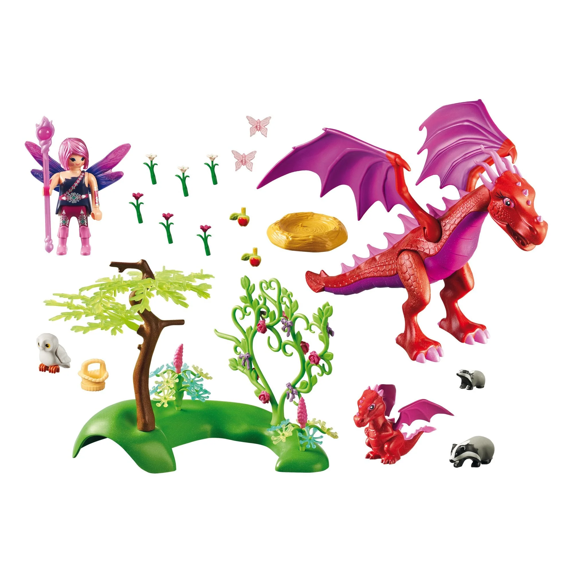 Playmobil Fairies Friendly Dragon With Baby - Image 2