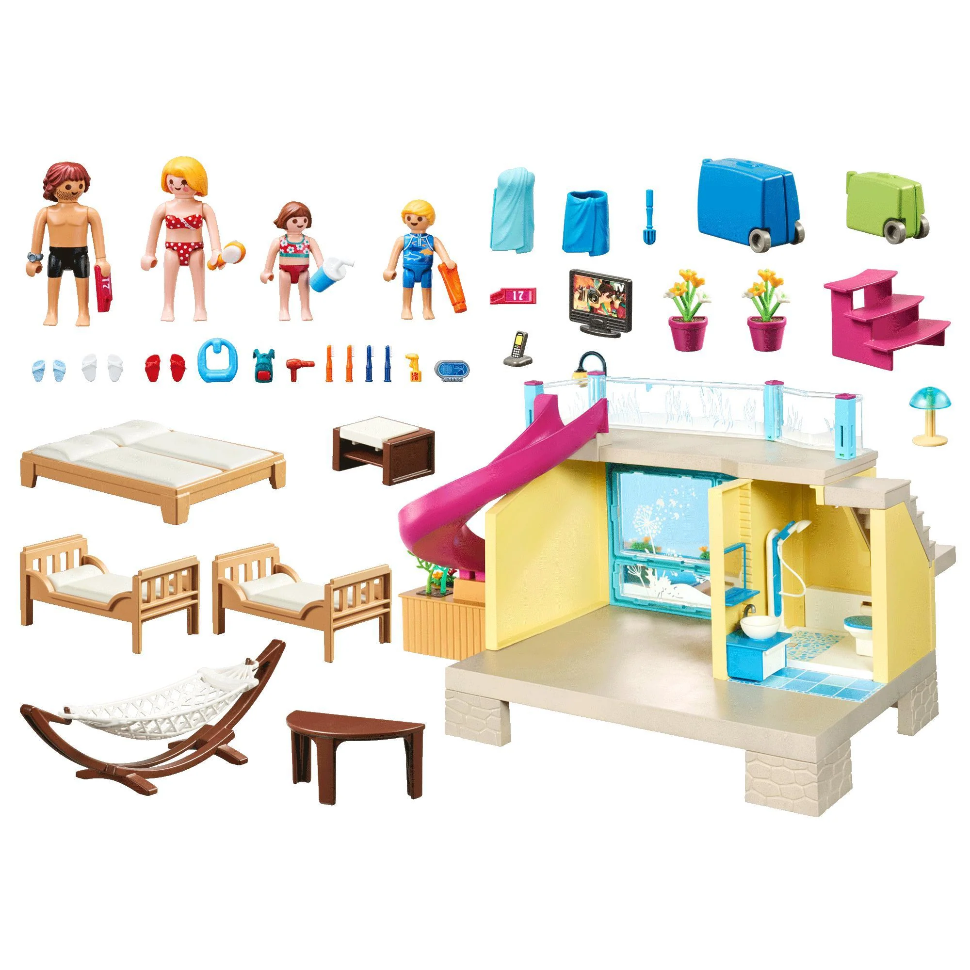 Playmobil Family Fun Bungalow with Pool - Image 2
