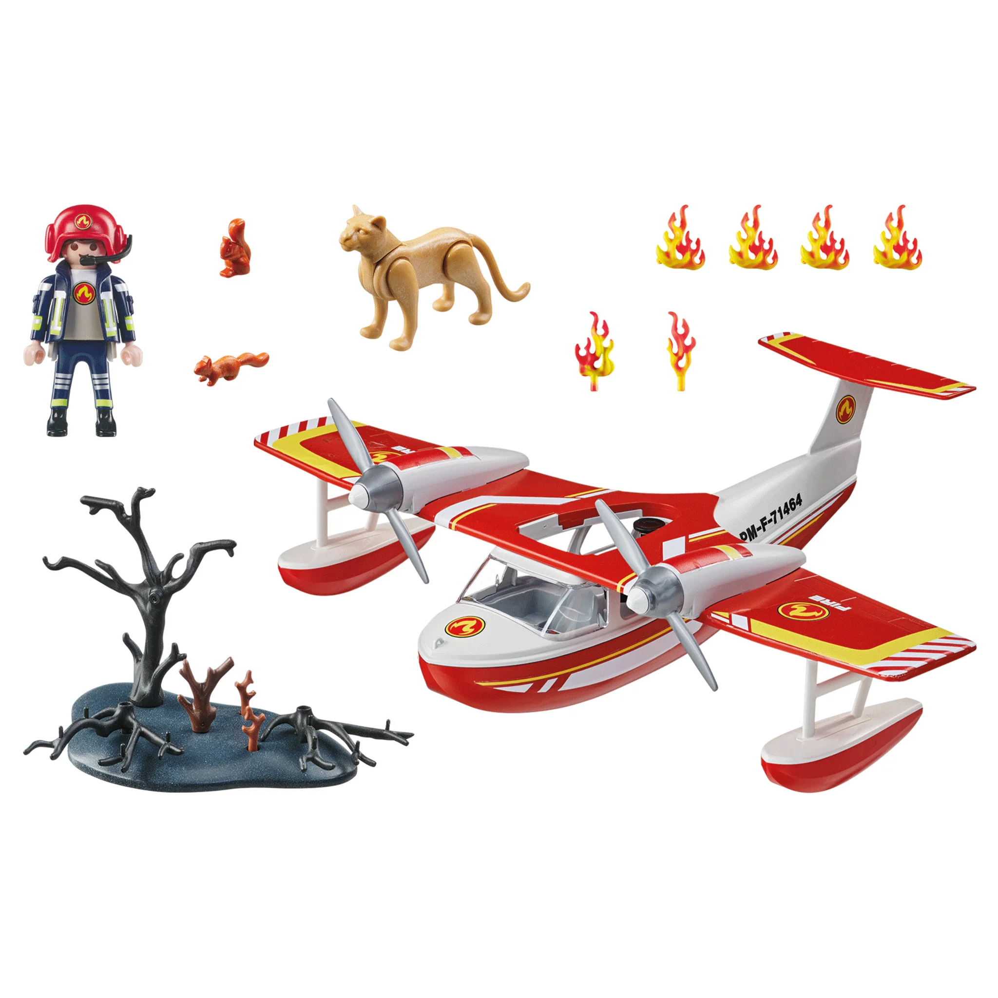 Playmobil Firefighting Plane with Extinguisher Function - Image 5