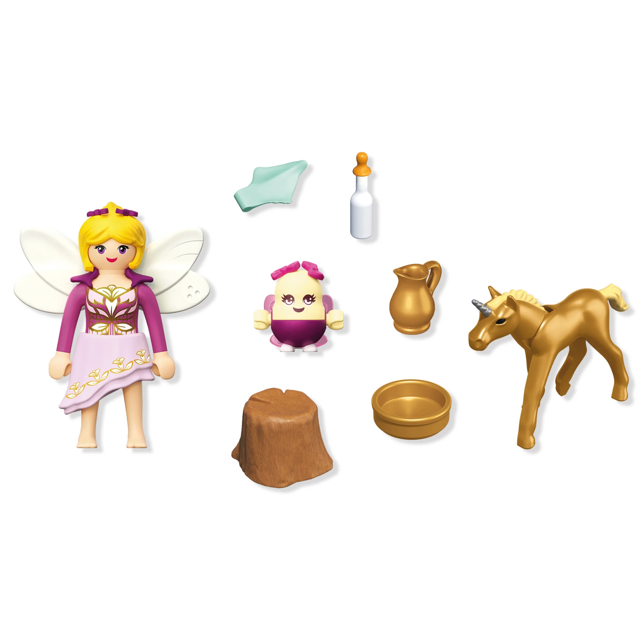Playmobil Golden Unicorn Foal with Fairy - Image 3
