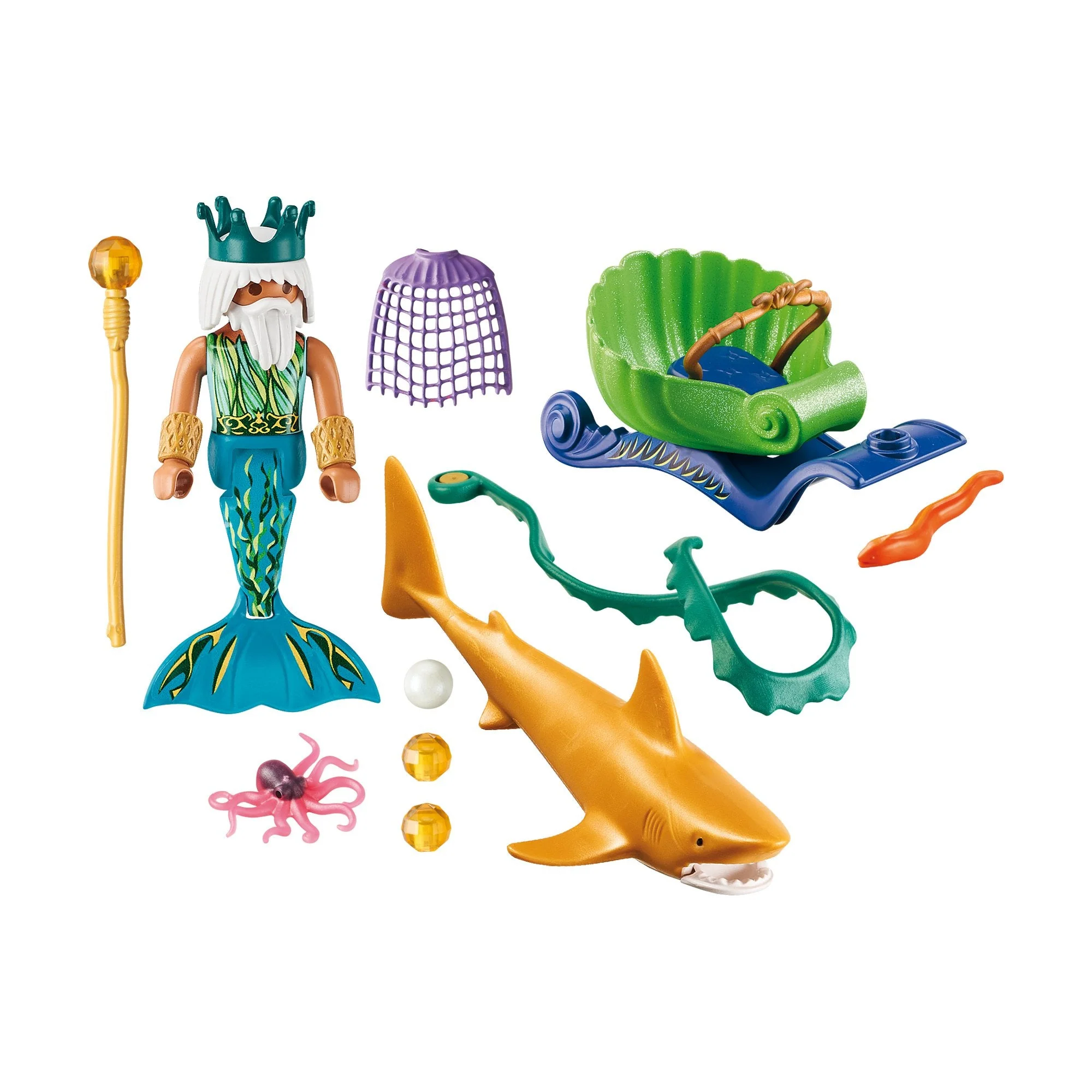 Playmobil King of the Sea with Shark Carriage - Image 2