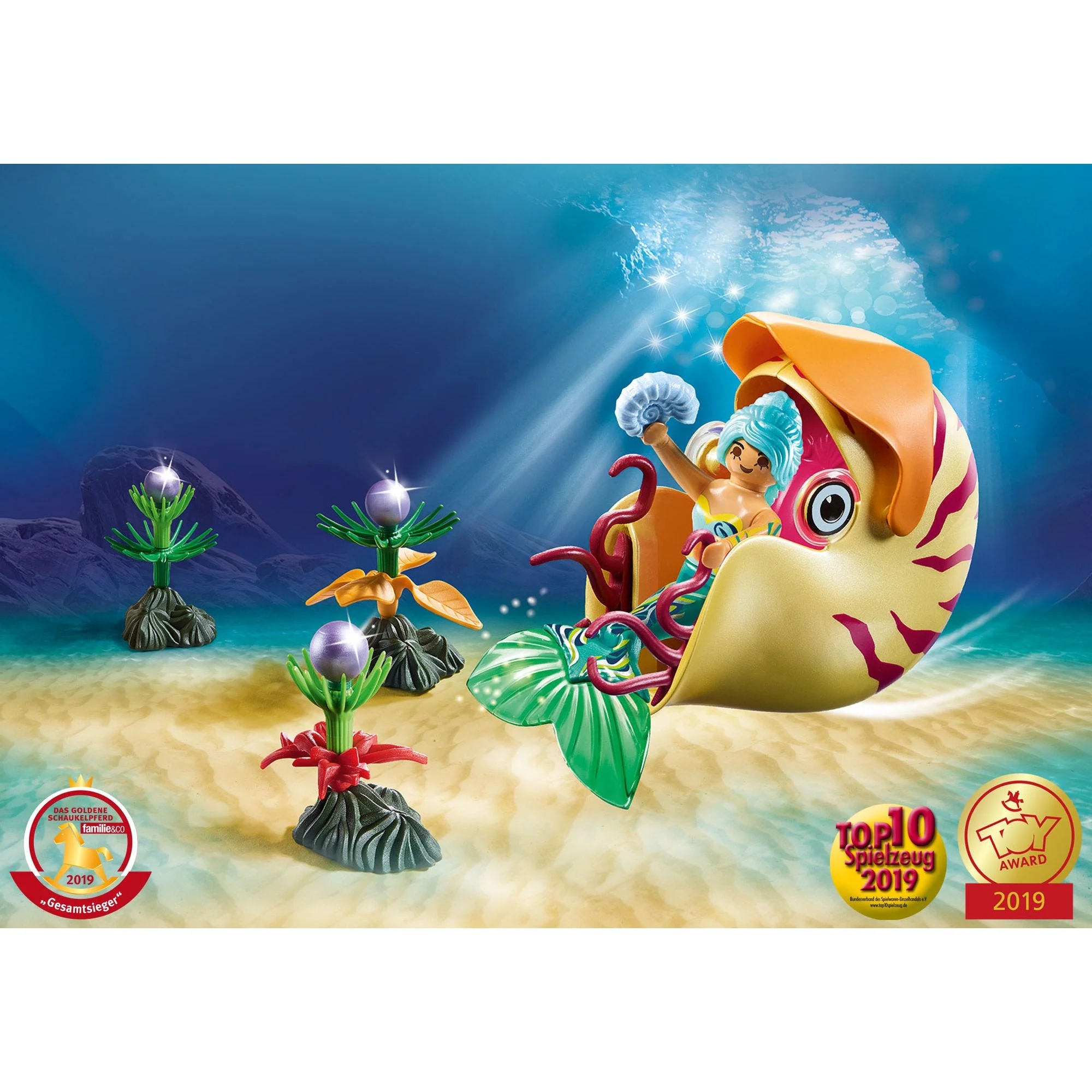Playmobil Mermaid with Sea Snail Gondola - Image 3