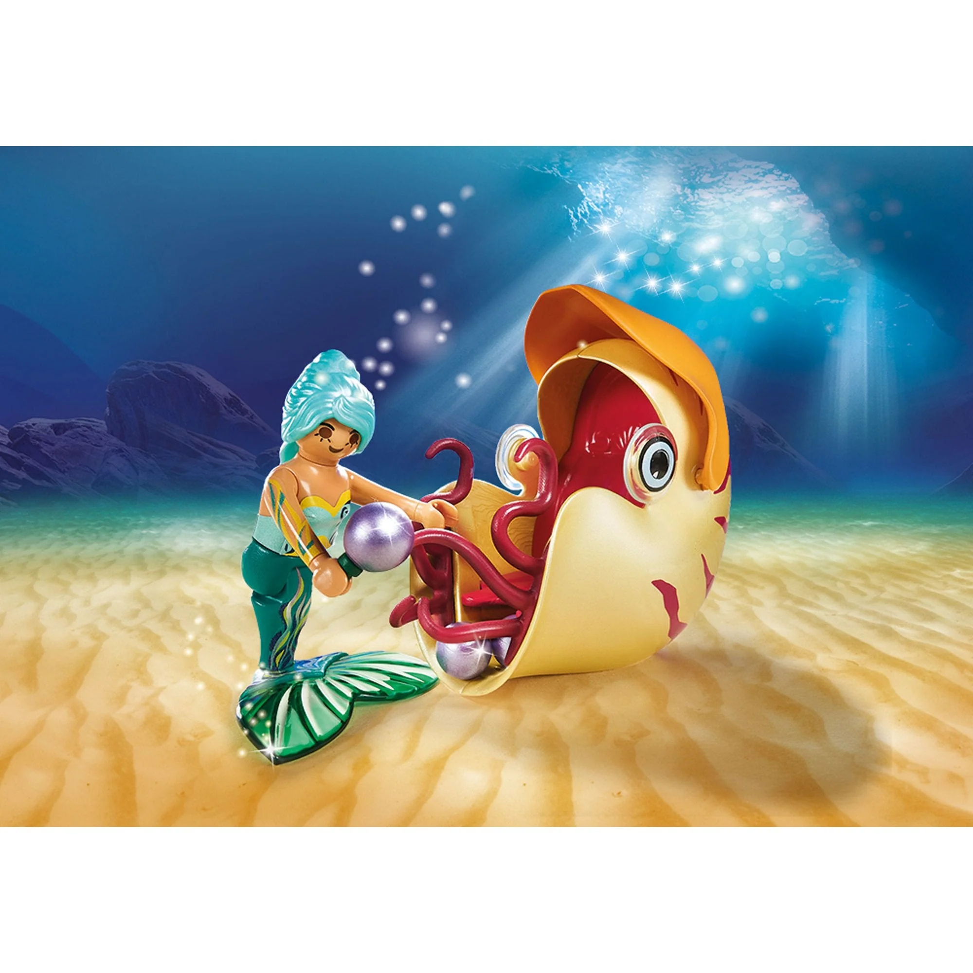 Playmobil Mermaid with Sea Snail Gondola - Image 4