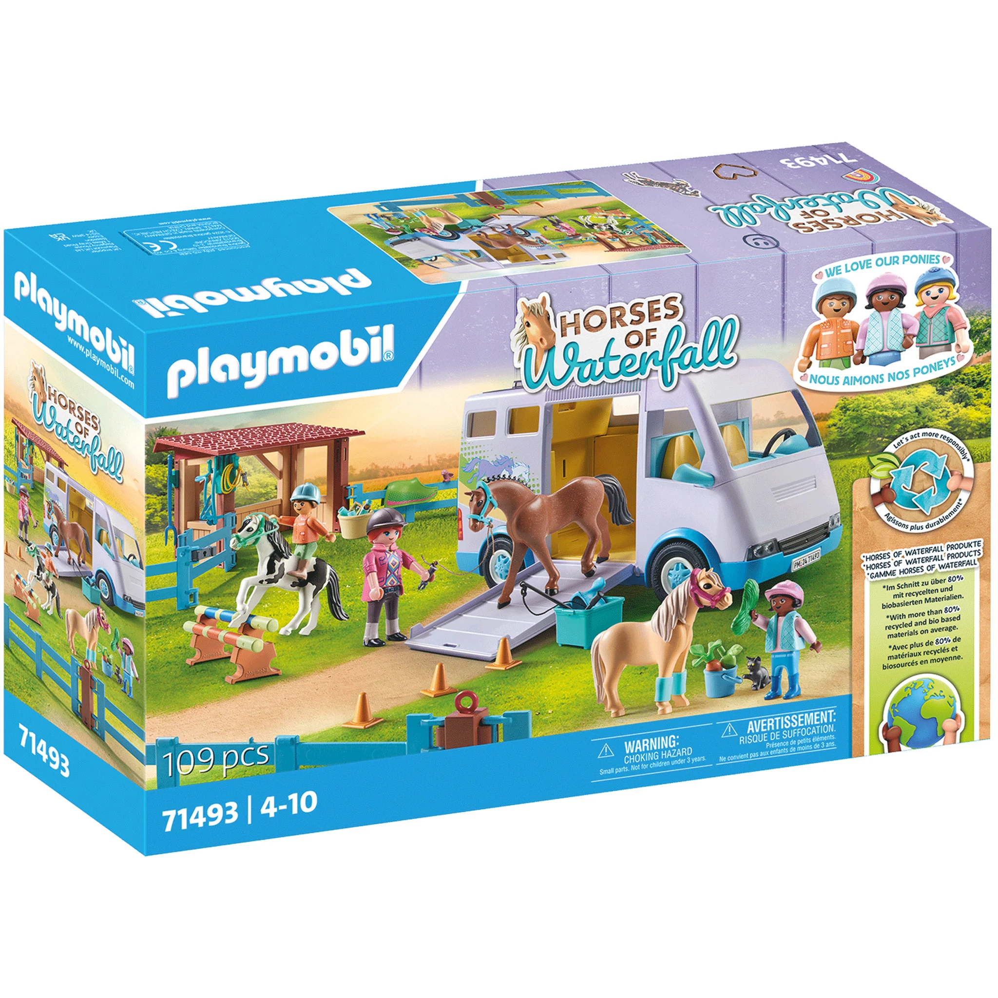 Playmobil Mobile Horse Riding School - Damaged Box