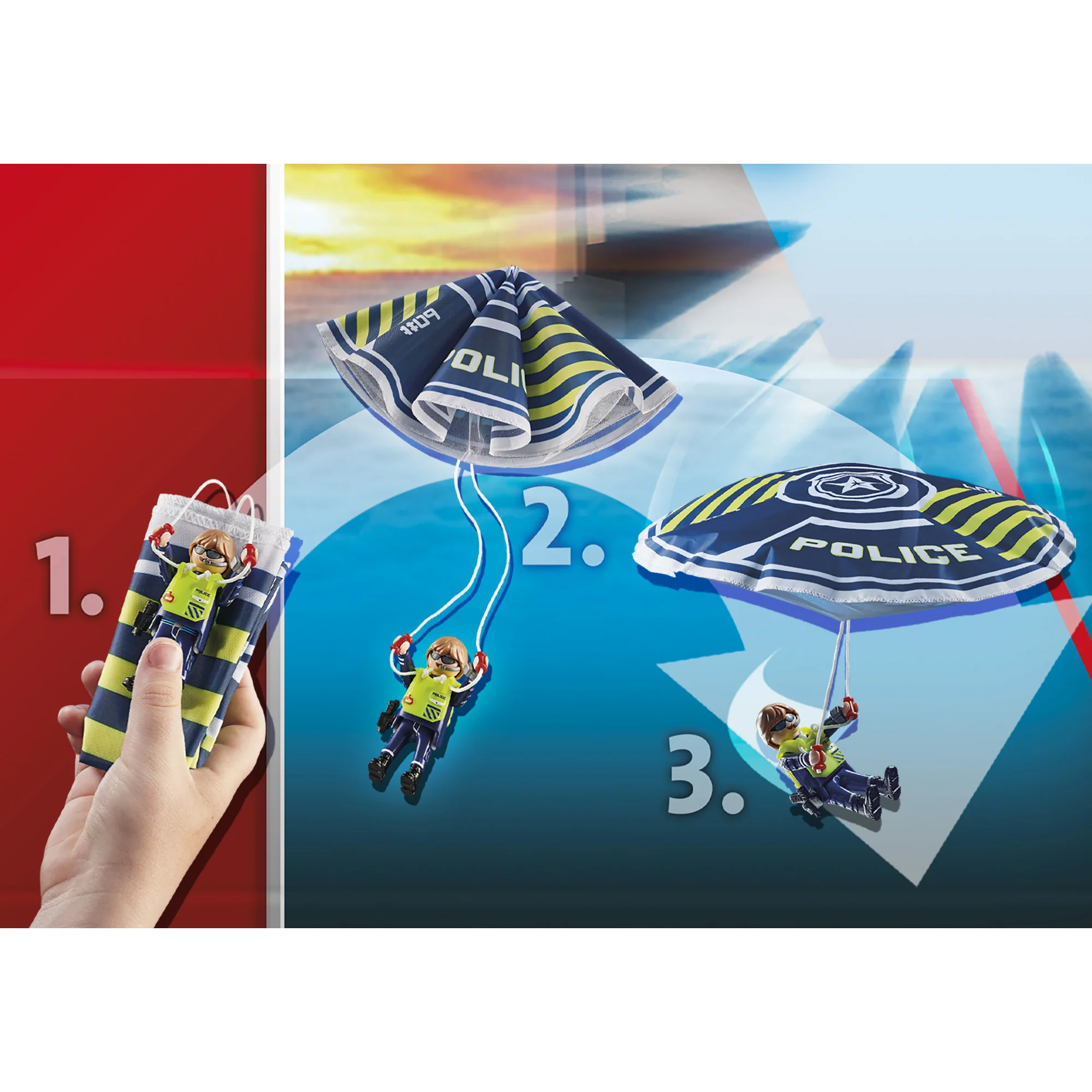 Playmobil Parachute with Amphibious Vehicle - Image 5