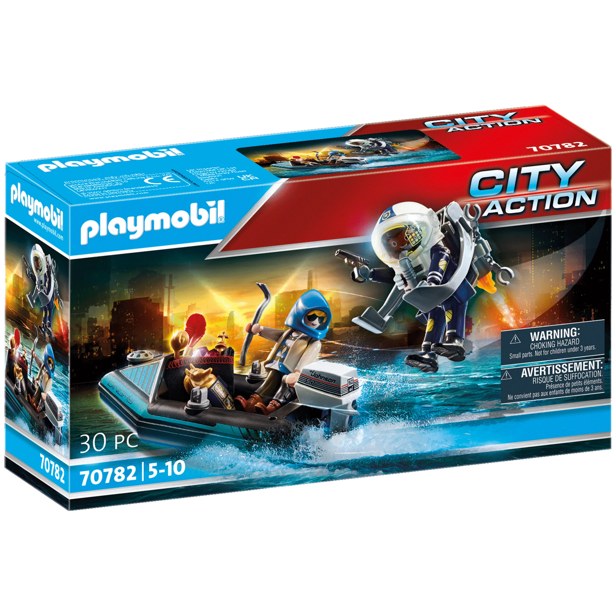Playmobil Police Jet Pack with Boat