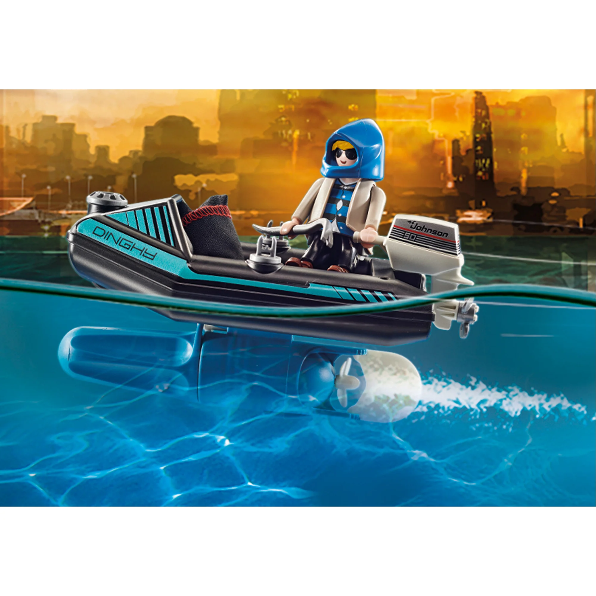 Playmobil Police Jet Pack with Boat - Image 4