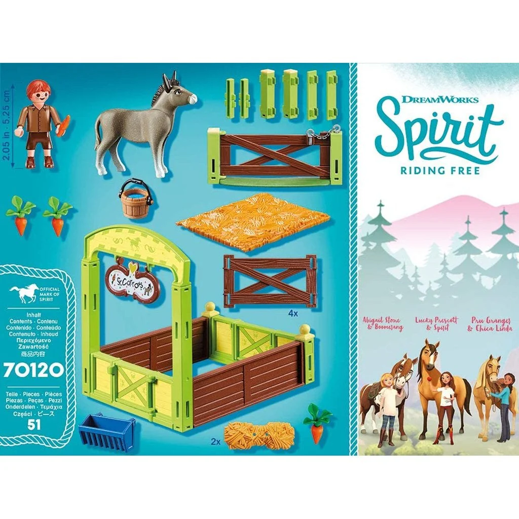 Playmobil Spirit Riding Free Snips & Señor Carrots with Horse Stall - Image 3