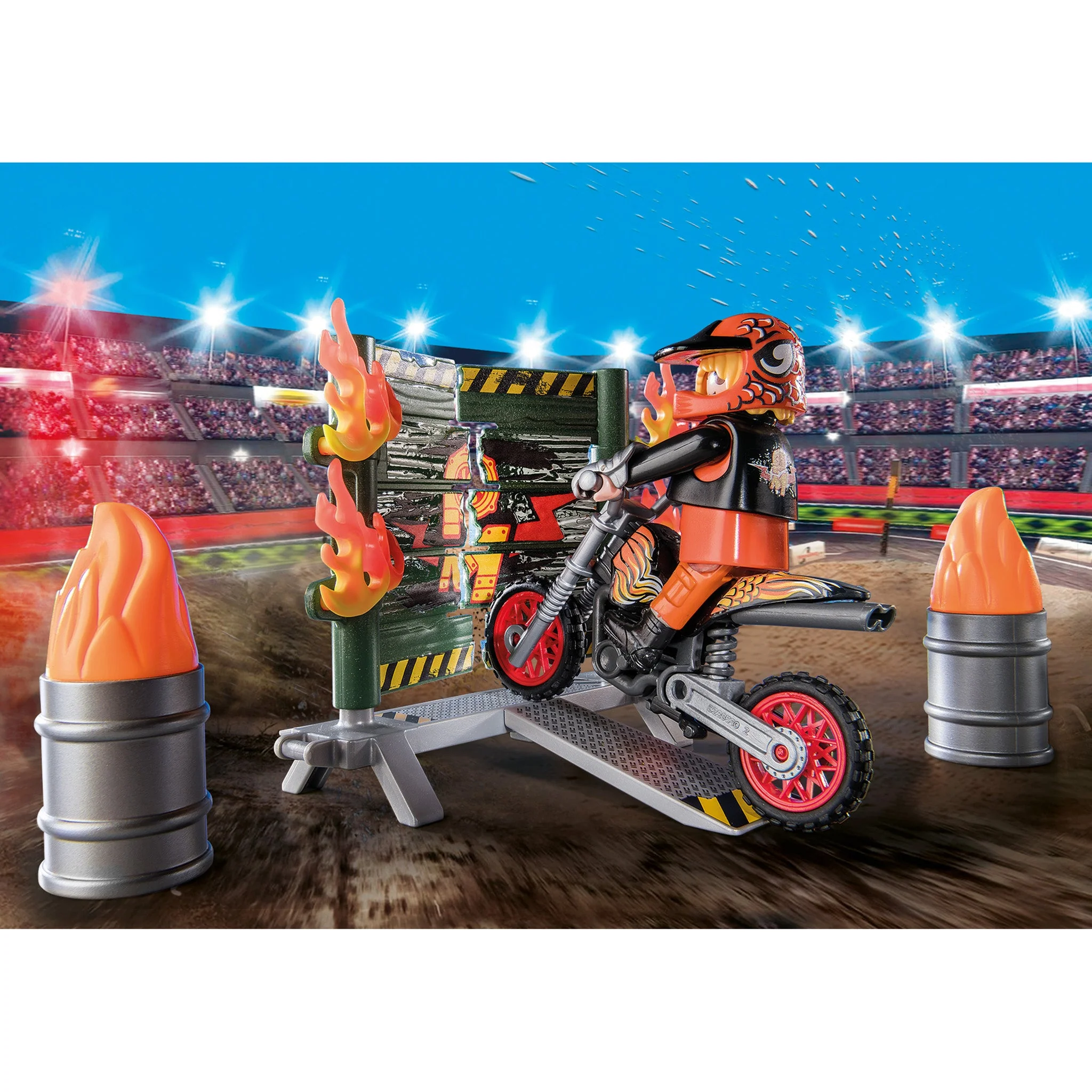 Playmobil Stuntshow Motobike with Fire Wall - Pre Sale - Image 4