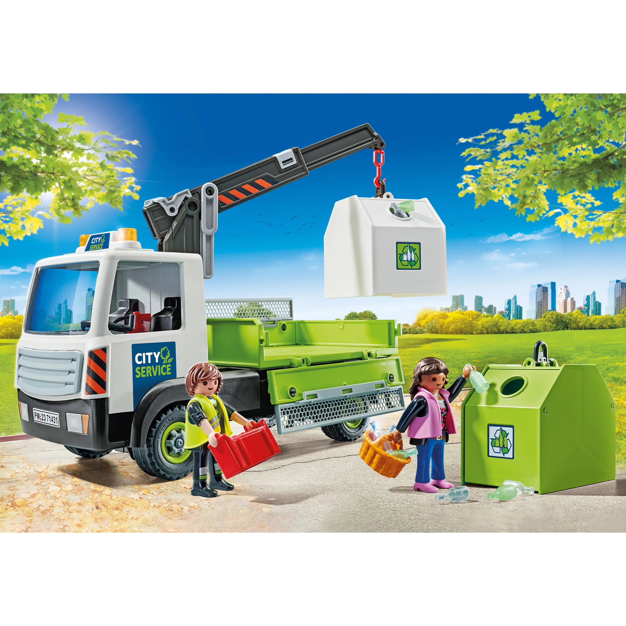 Playmobil Waste Glass Truck with Container - Image 2