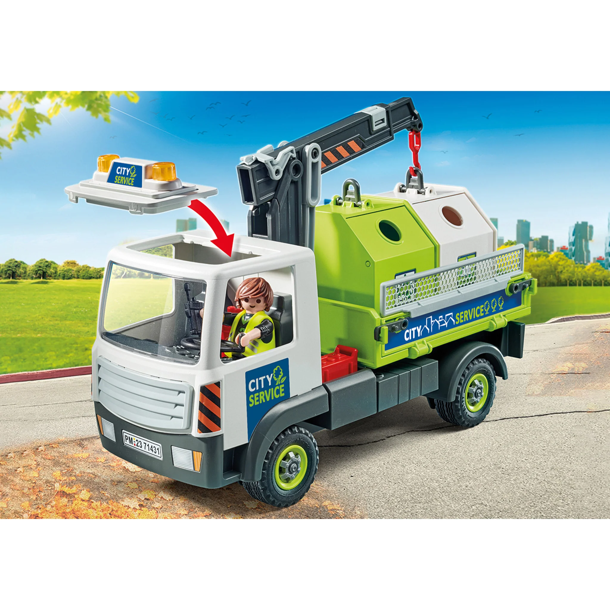 Playmobil Waste Glass Truck with Container - Image 3