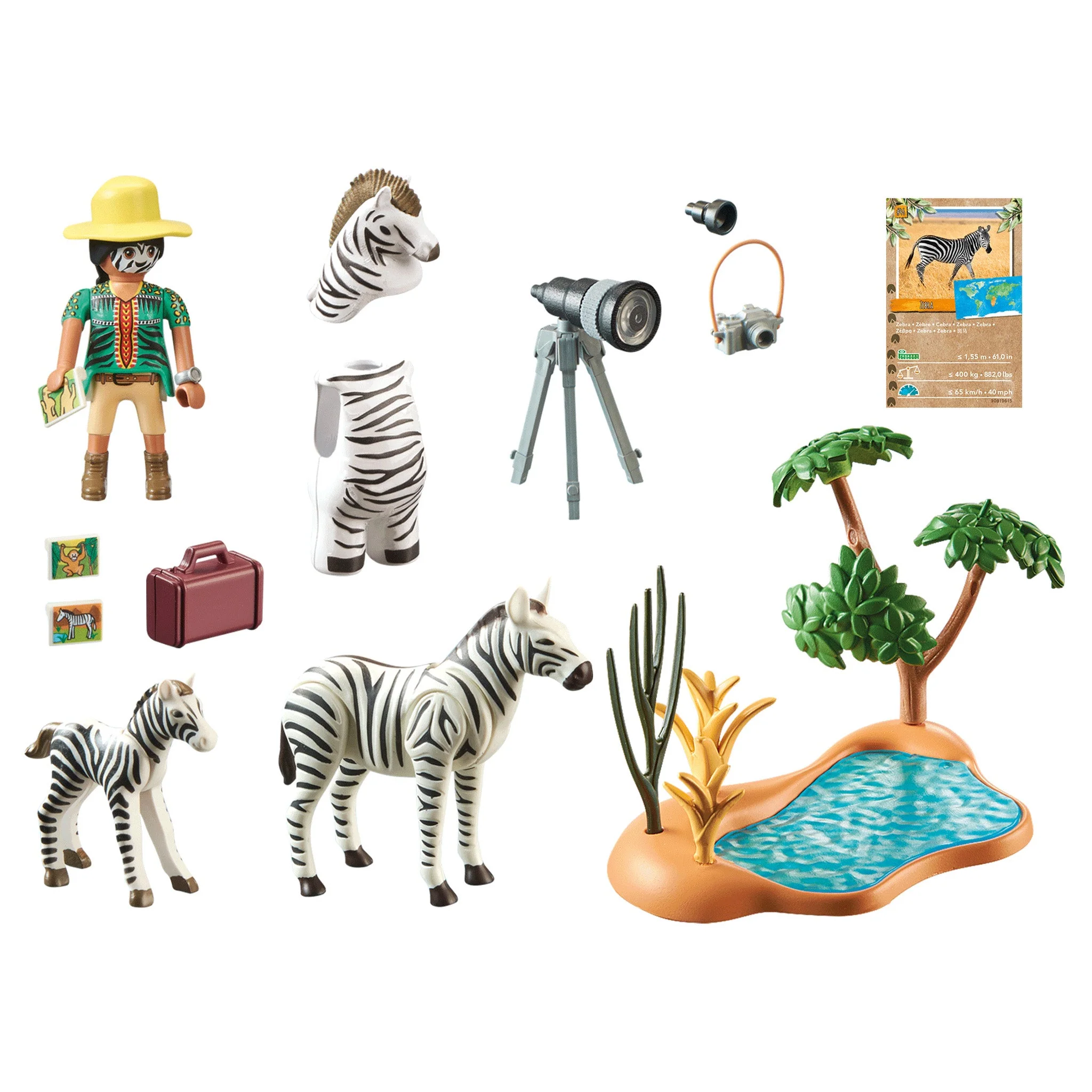 Playmobil Wiltopia: Photographer with Zebras - Pre Sale - Image 5