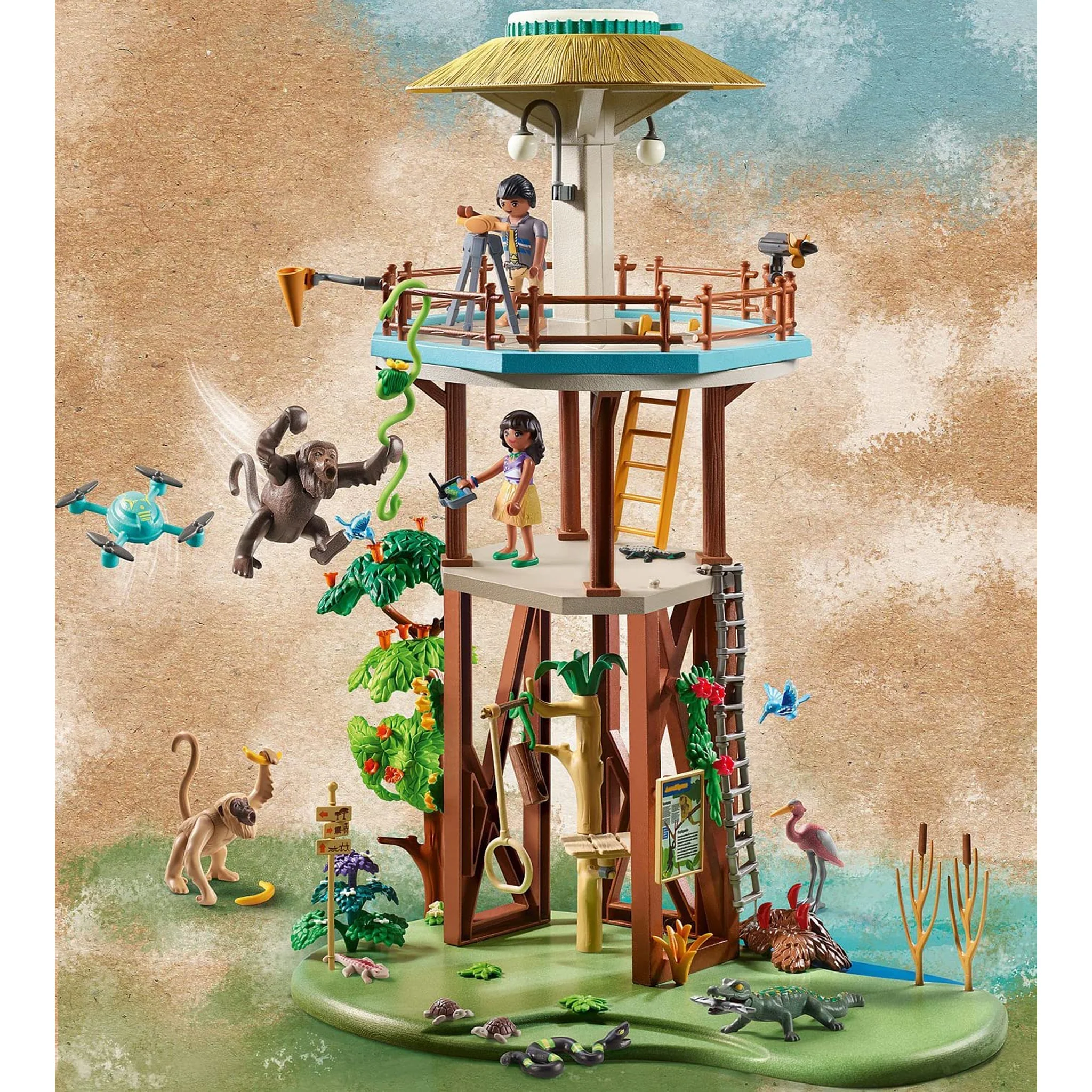 Playmobil Wiltopia: Research Tower with Compass - Image 3