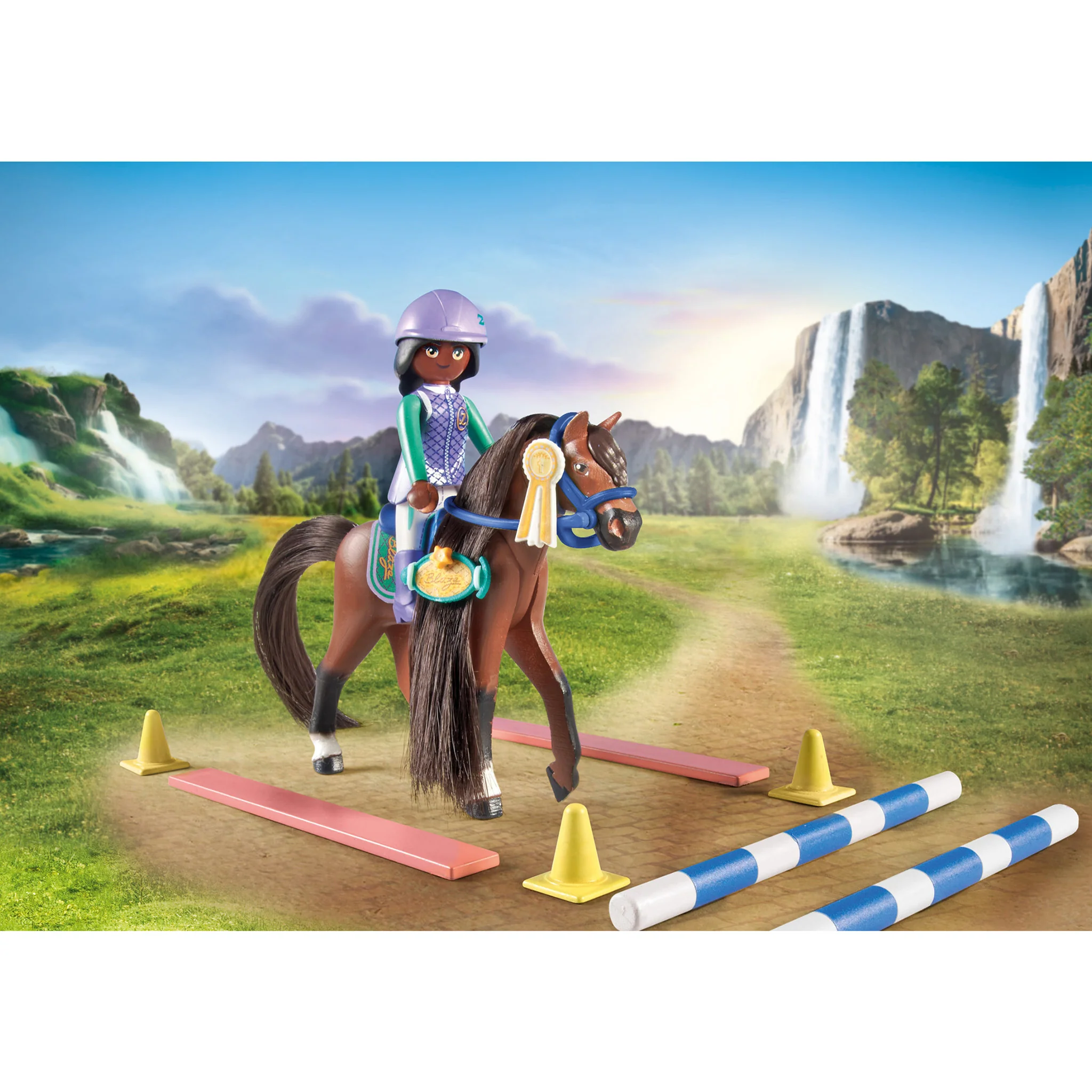Playmobil Zoe & Blaze with Tournament Area - Image 3