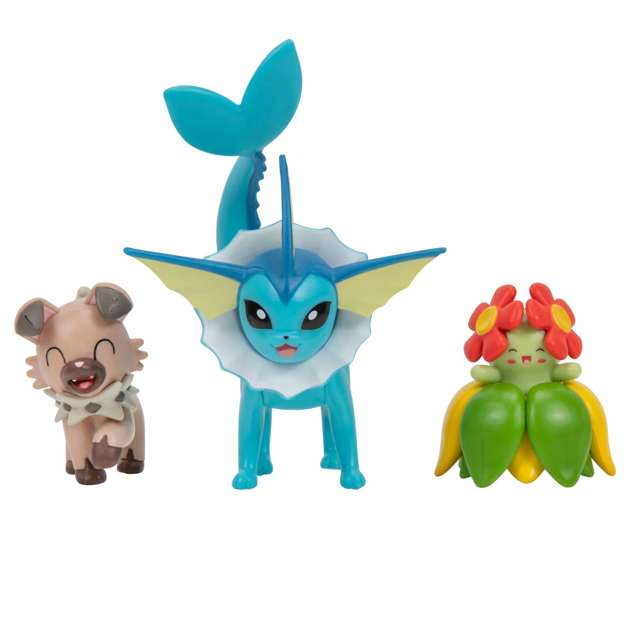 Pokemon Battle Figure Set - Vaporeon, Rockruff and Bellossom - Image 2