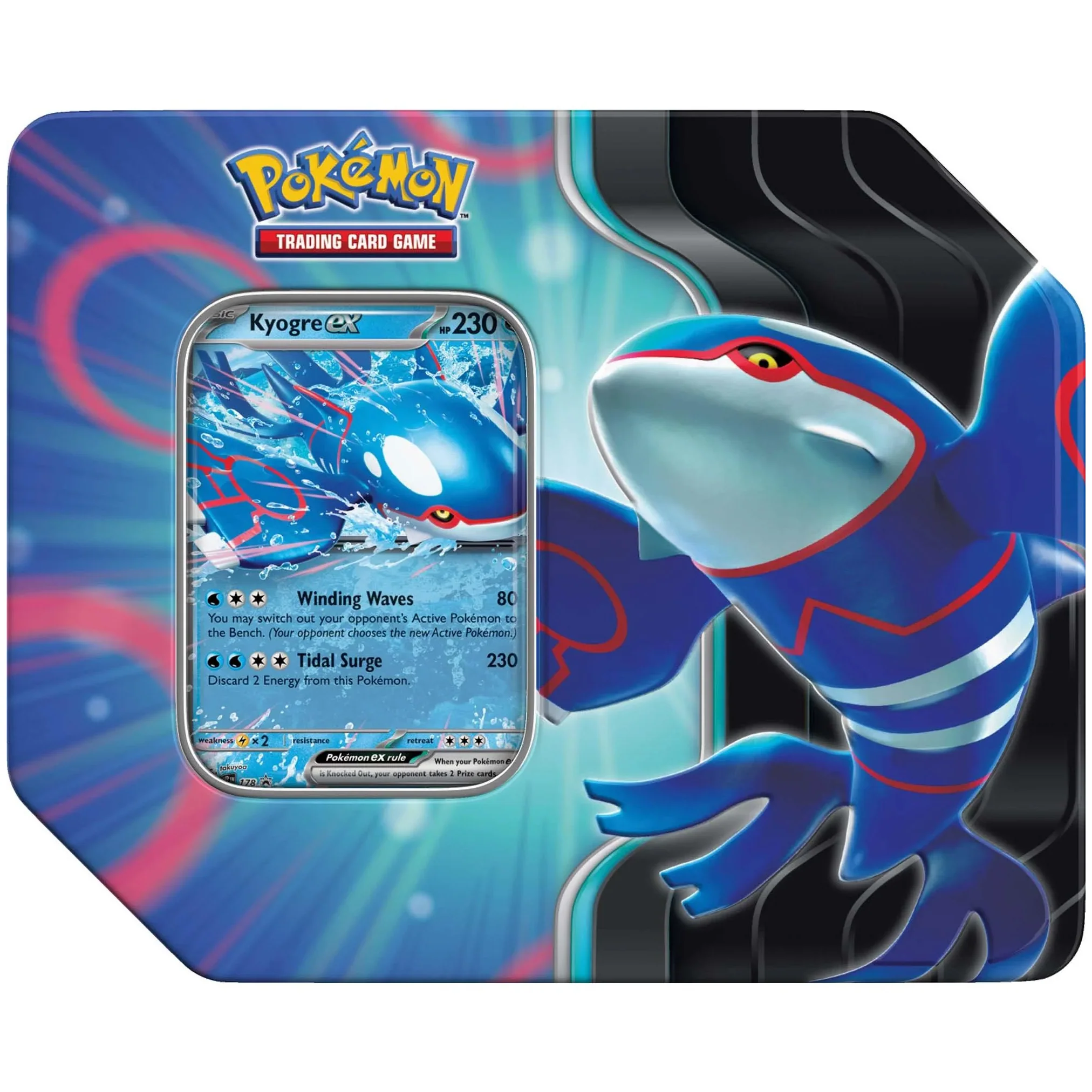 Pokemon TCG Azure Legends Tin - Kyogre Ex
