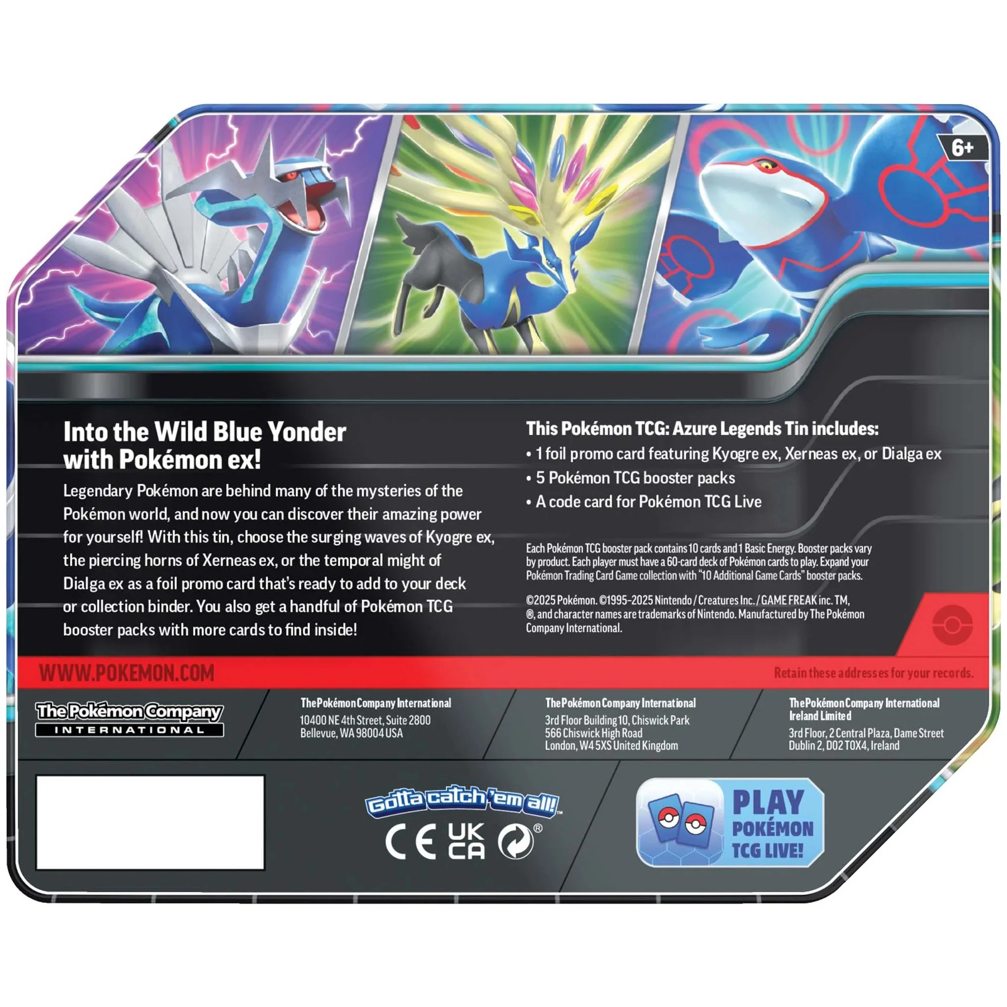 Pokemon TCG Azure Legends Tin - Xerneas Ex - Image 2