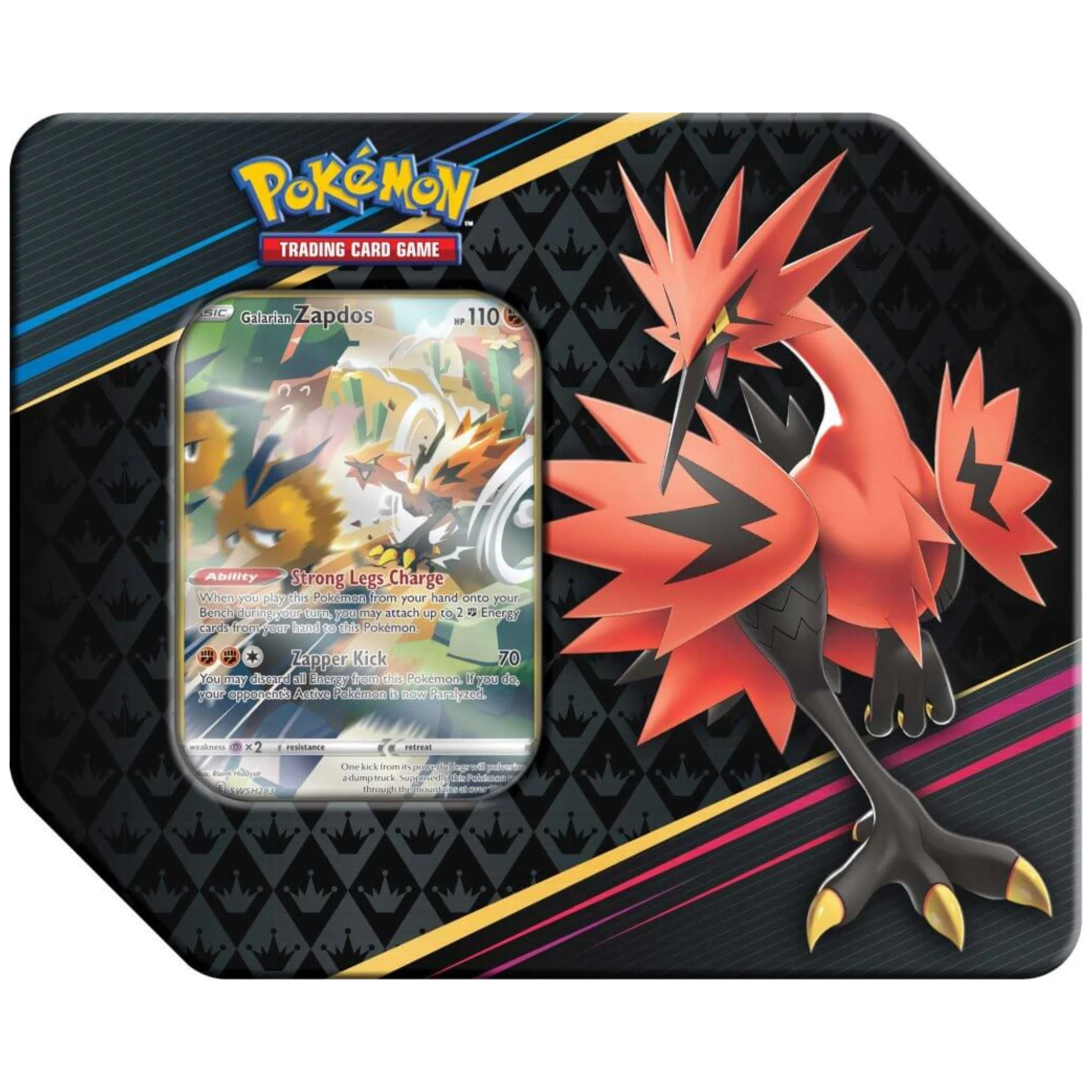 Pokemon TCG Crown Zenith Tin - Galarian Zapdos