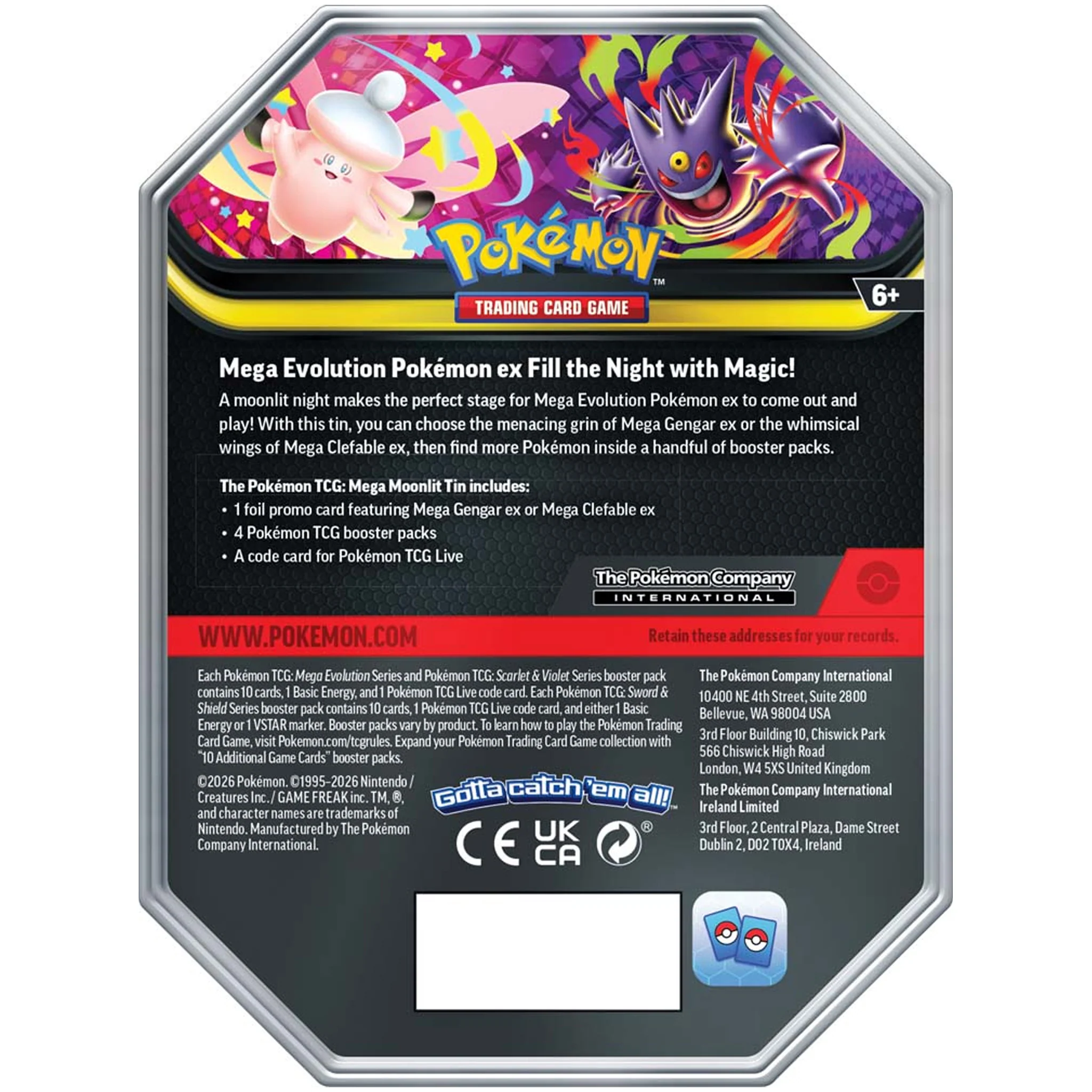 Pokemon TCG Mega Moonlight Tin - Mega Clefable ex - Image 2