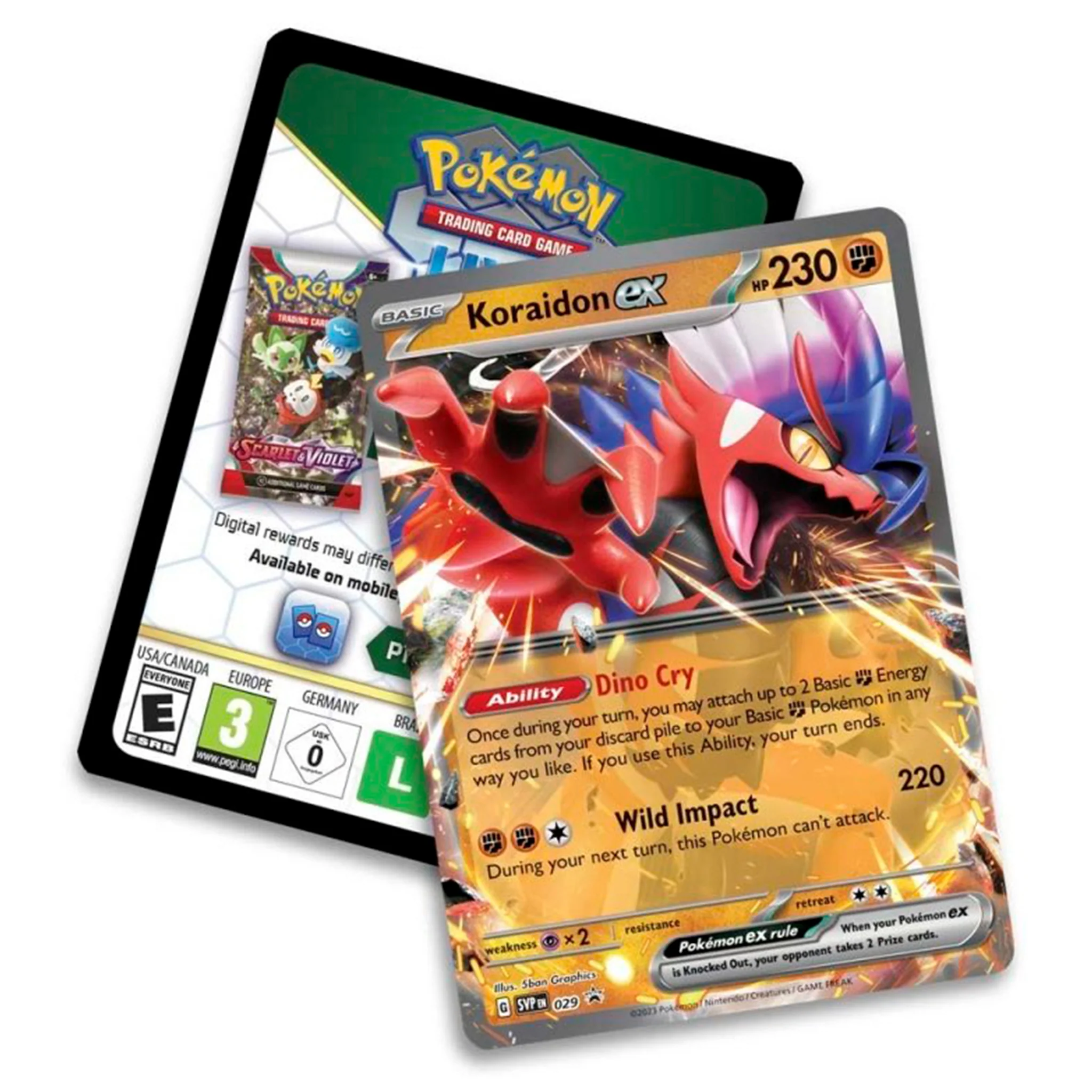 Pokemon TCG Paldea Legends Tin - Koraidon ex - Image 3