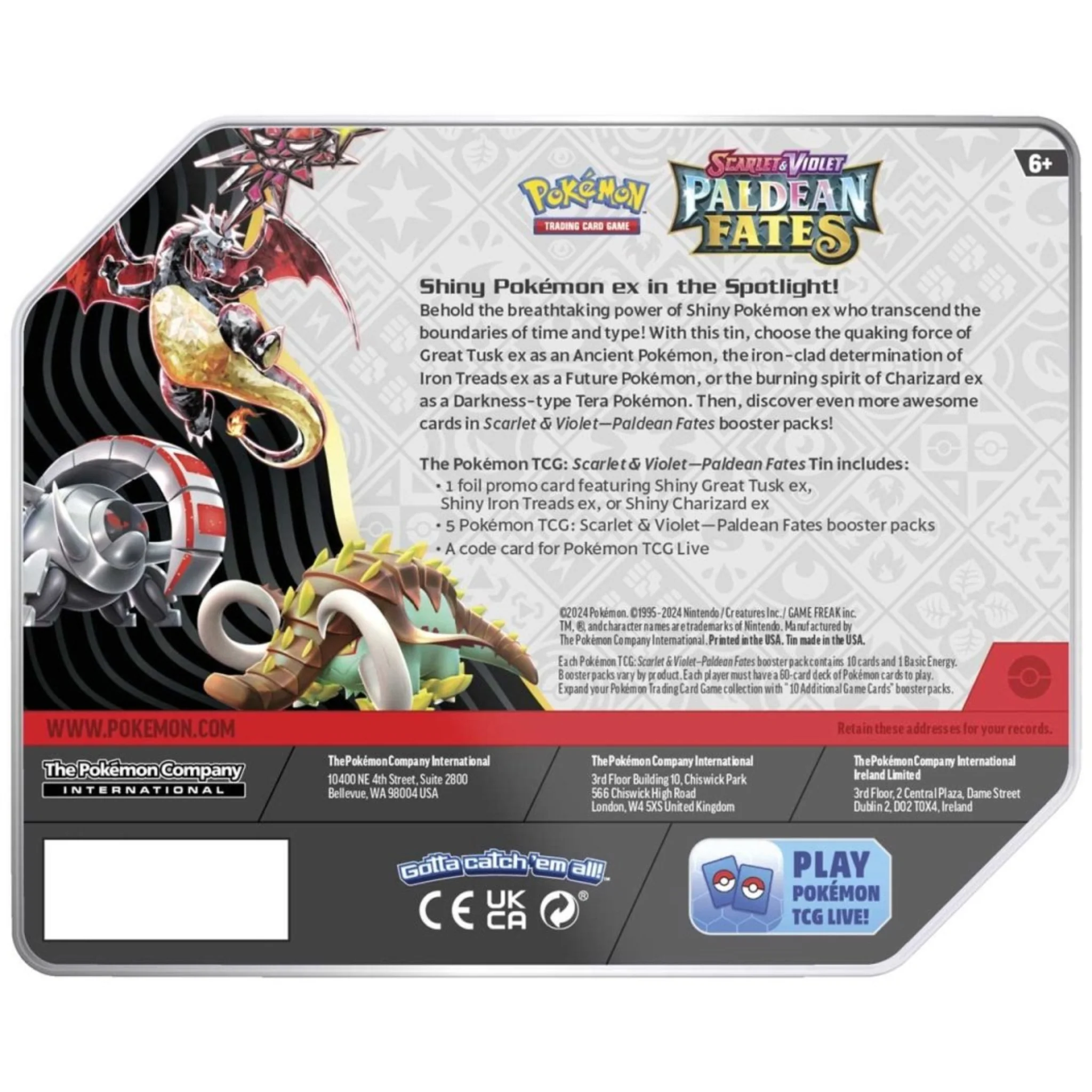 Pokemon TCG Paldean Fates Tin - Charizard ex - Image 5