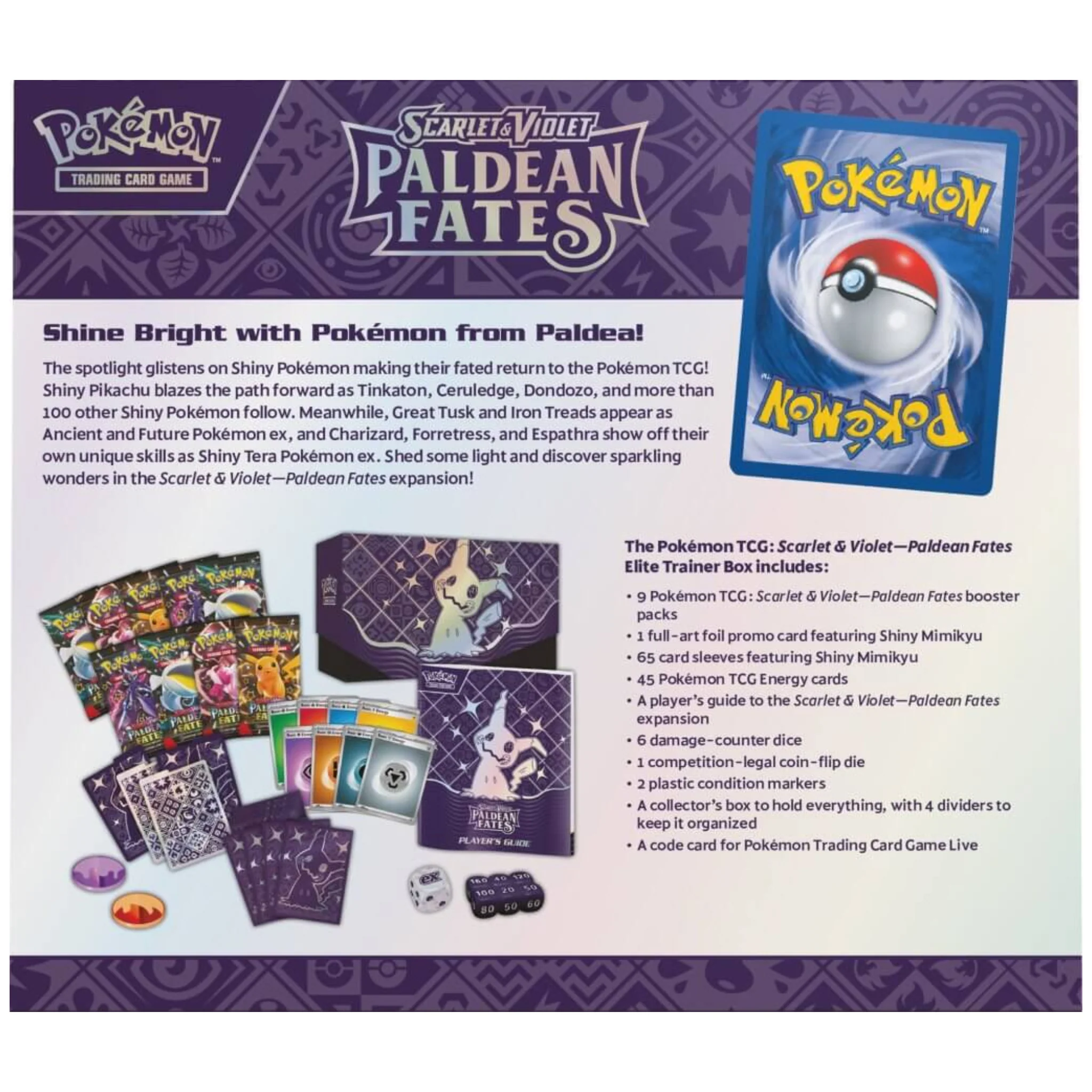 Pokemon TCG - Scarlet & Violet Paldean Fates Elite Trainer Box - Image 5