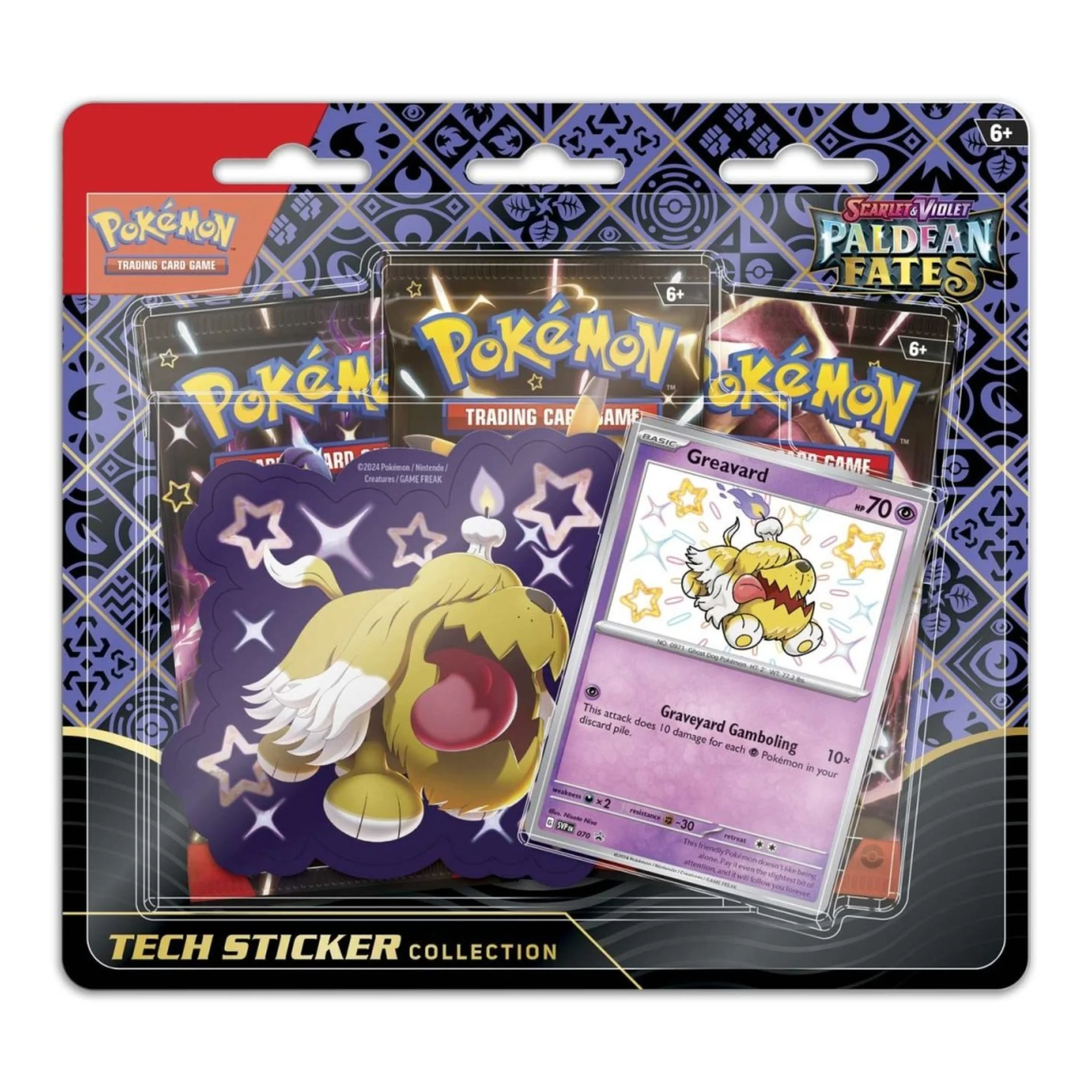 Pokemon TCG Scarlet & Violet Paldean Fates - Tech Sticker Collection - Shiny Greavard