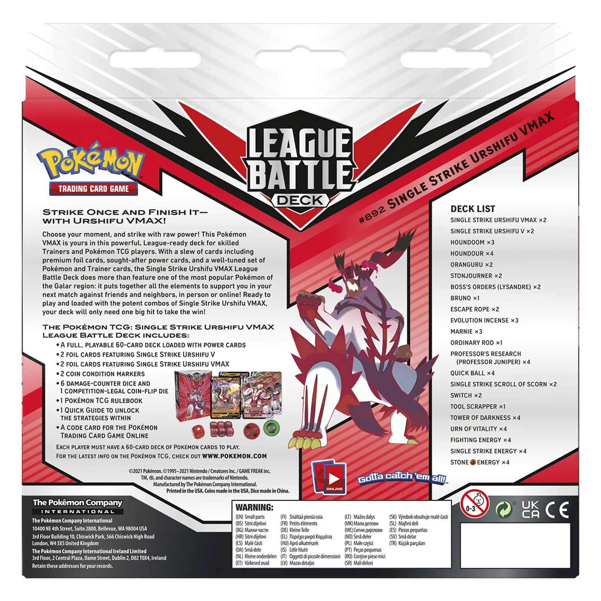 Pokémon TCG - Single Strike Urshifu VMAX League Battle Deck - Image 2